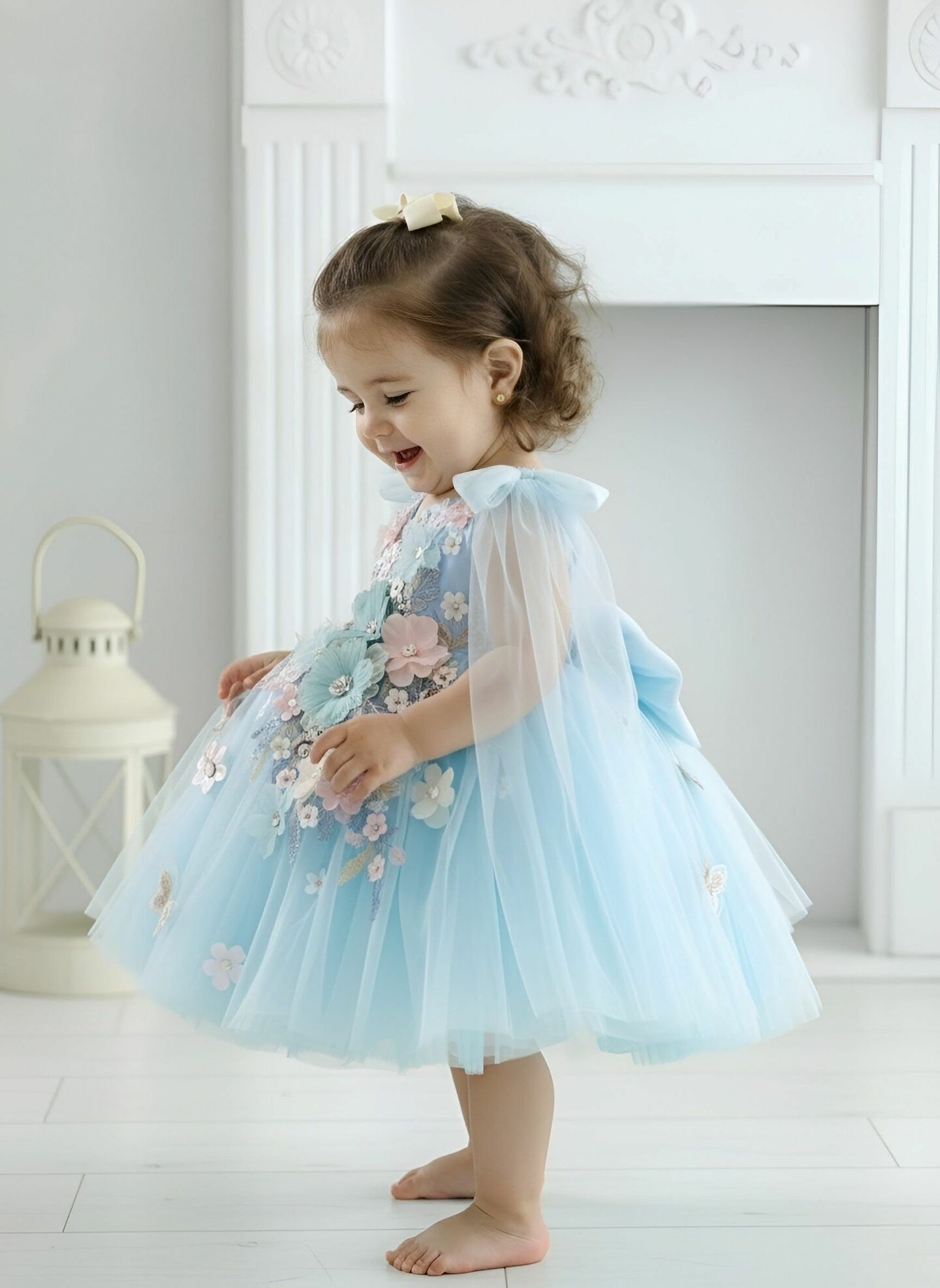 Luxury Baby Blue Baby Birthday Party Dress - Frances II | Lucy's