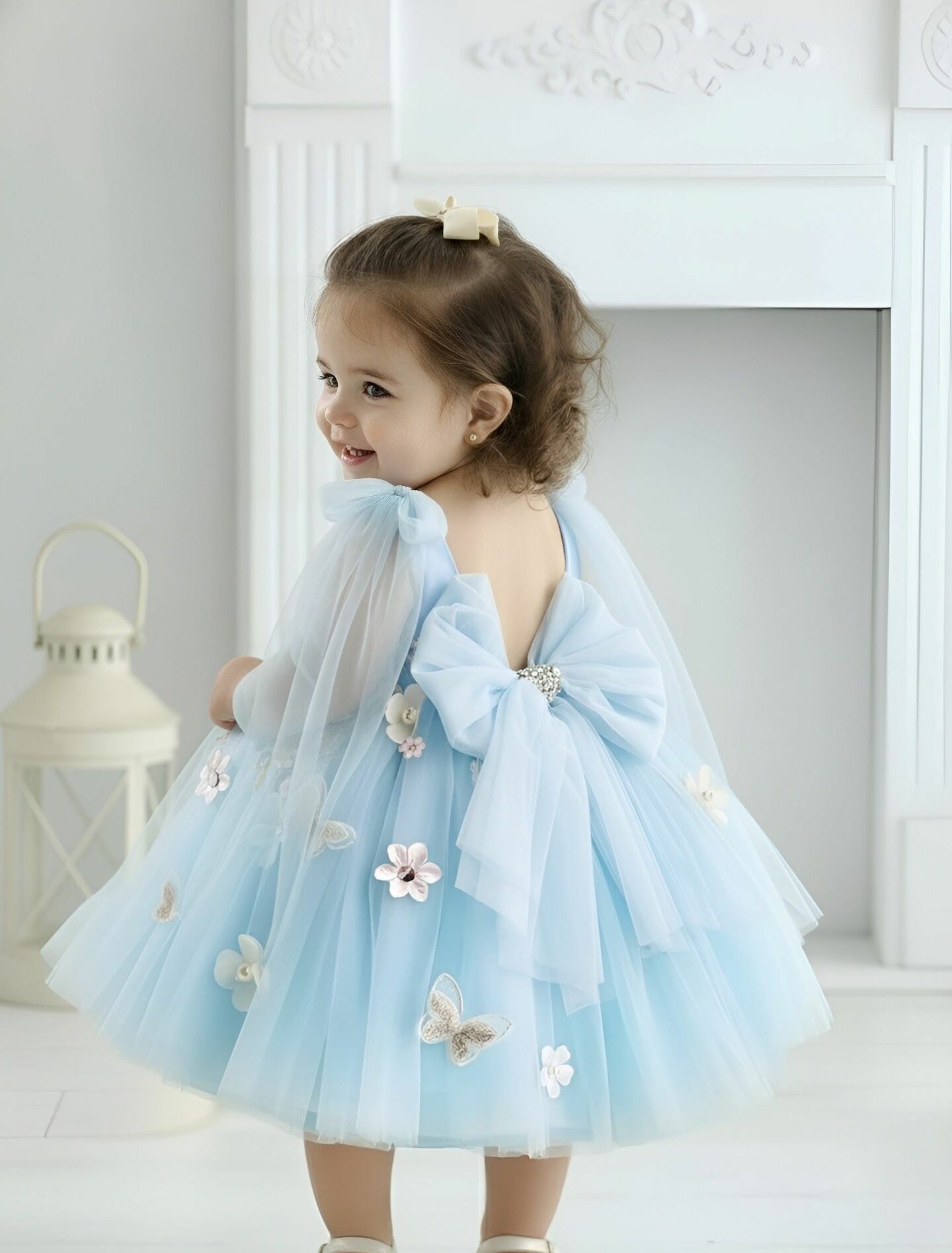 Luxury Baby Blue Baby Birthday Party Dress - Frances II | Lucy's