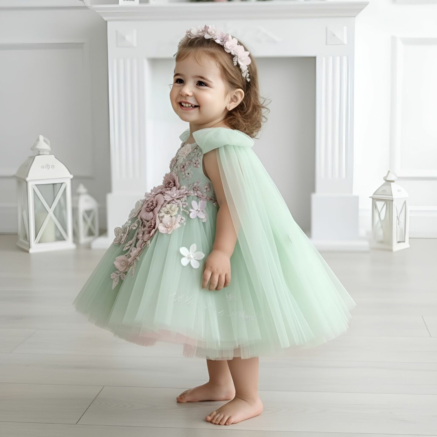 Luxury Baby Green Baby Birthday Party Dress - Frances II | Lucy's