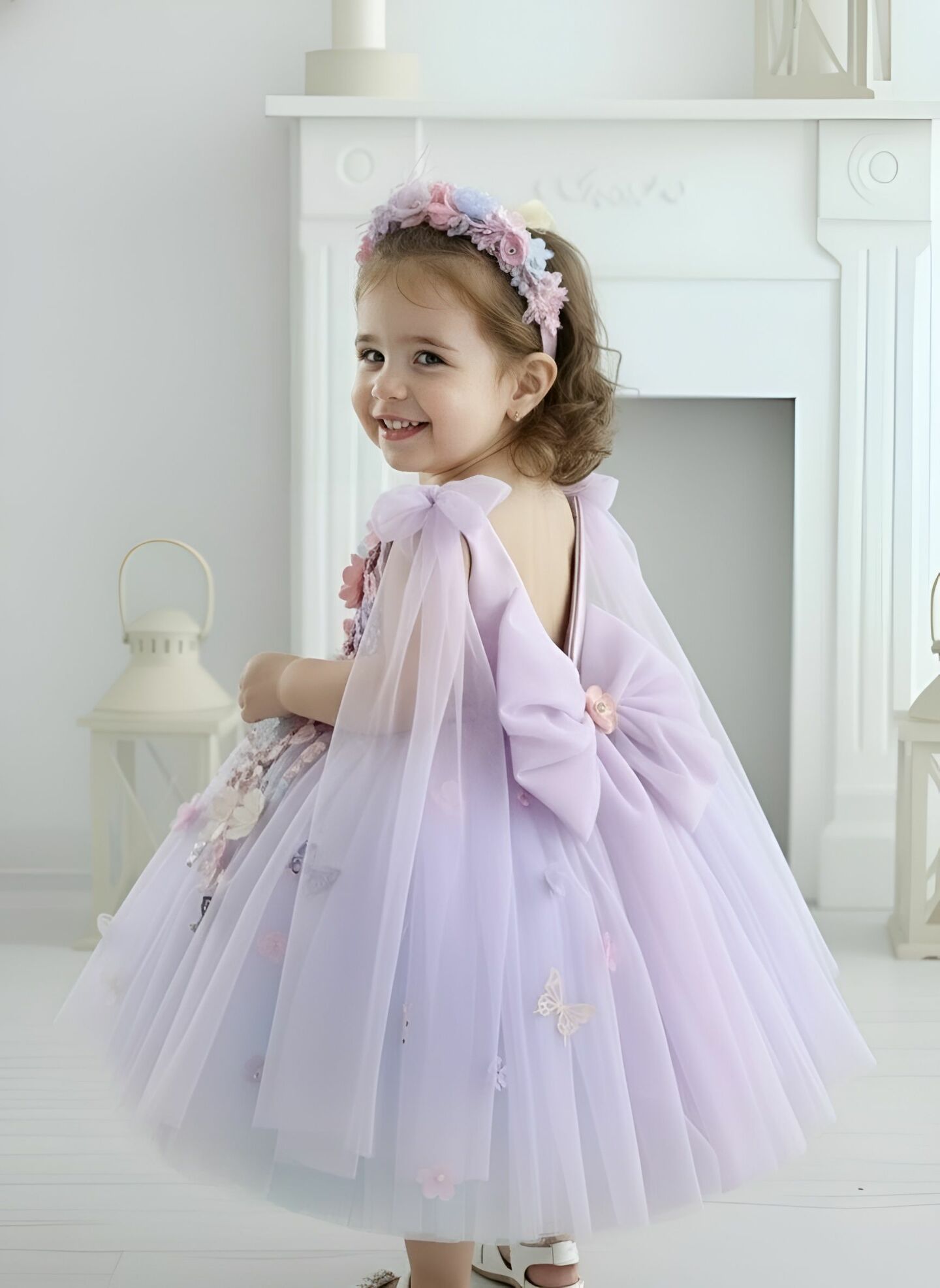 Luxury Mauve Purple Baby Birthday Party Dress - Frances II | Lucy's