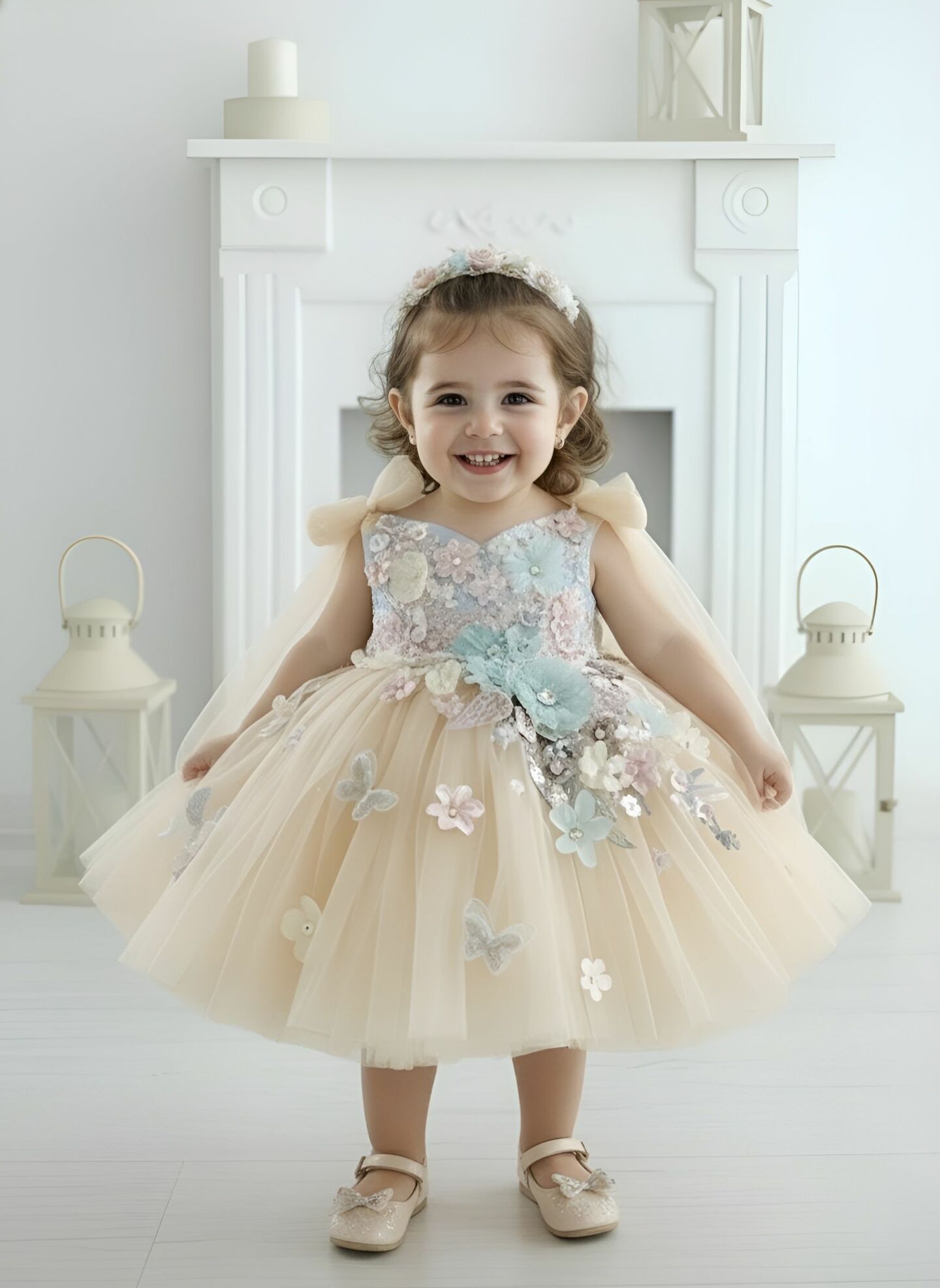 Luxury Champagne Baby Birthday Party Dress - Frances II | Lucy's