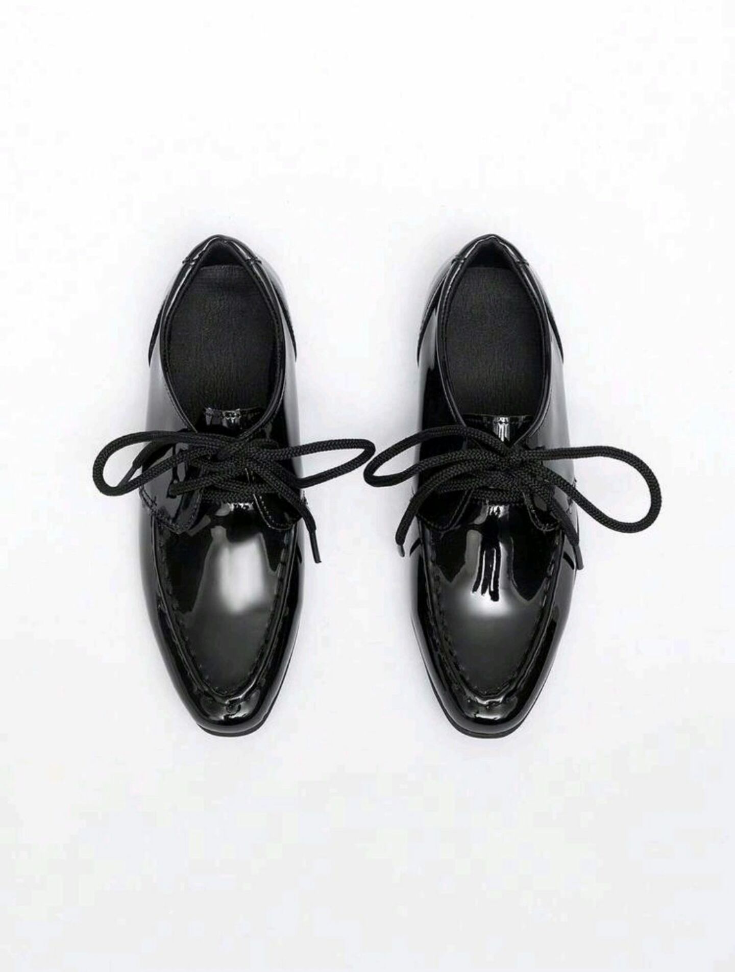 Black Patent Leather Lace-Up Formal Dress Shoes for Boys | Lucy's