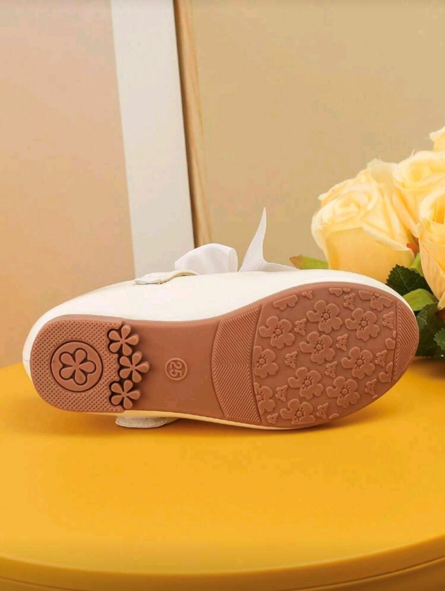 White Ballet Flat Dress Shoes with Bow for Girls | Mary Jane Style | Lucy's