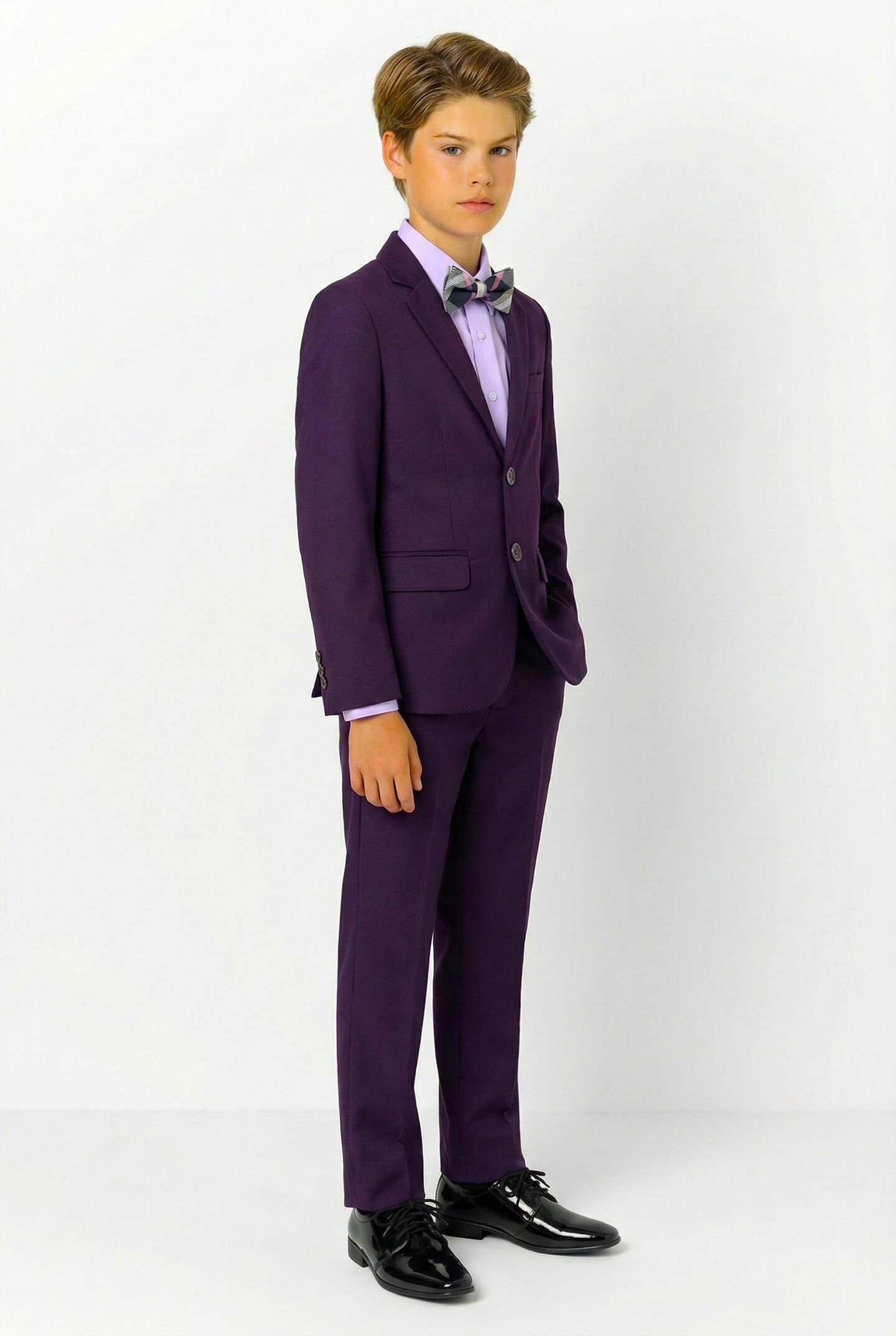 Jayden Purple 2-Piece Boys Suit Blazer & Trousers | Lucys