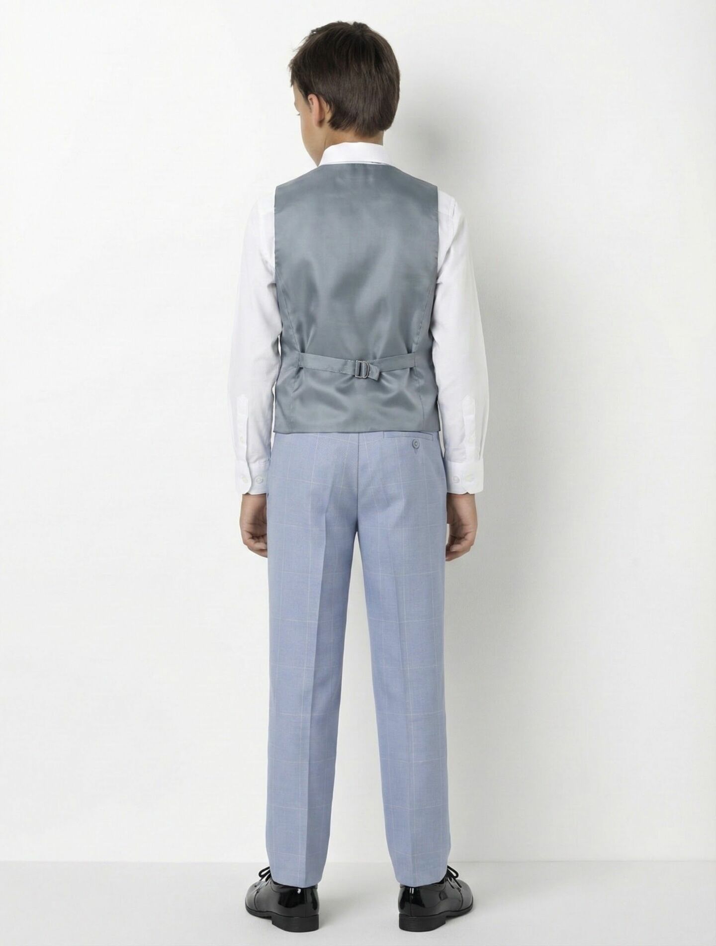 Alexis Bice Windowpane Check Boys Formal Dress Trousers | Lucys