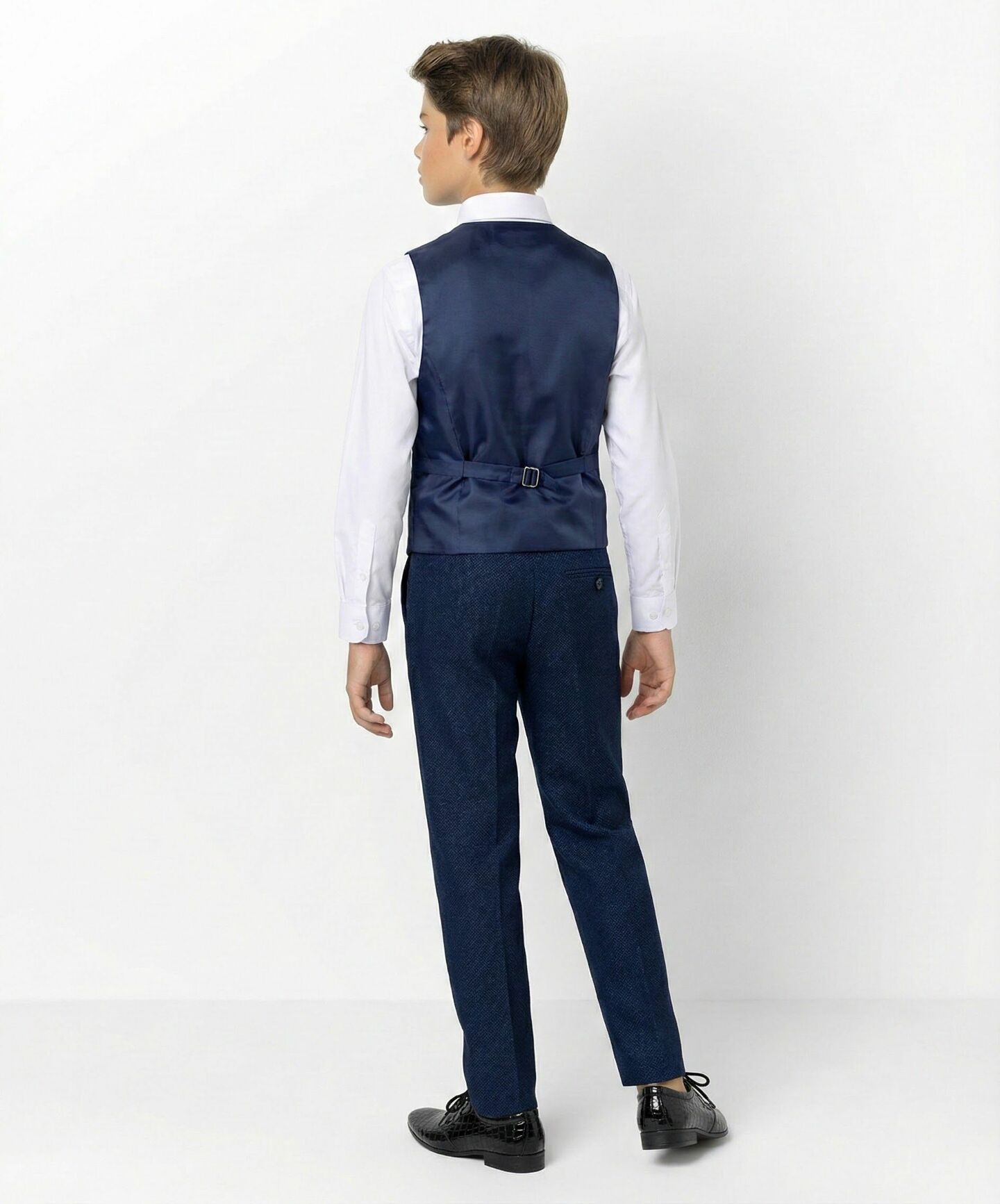 Martin Navy Blue Green Boys 3-Piece Suit – Jacket, Waistcoat & Trousers | Lucys