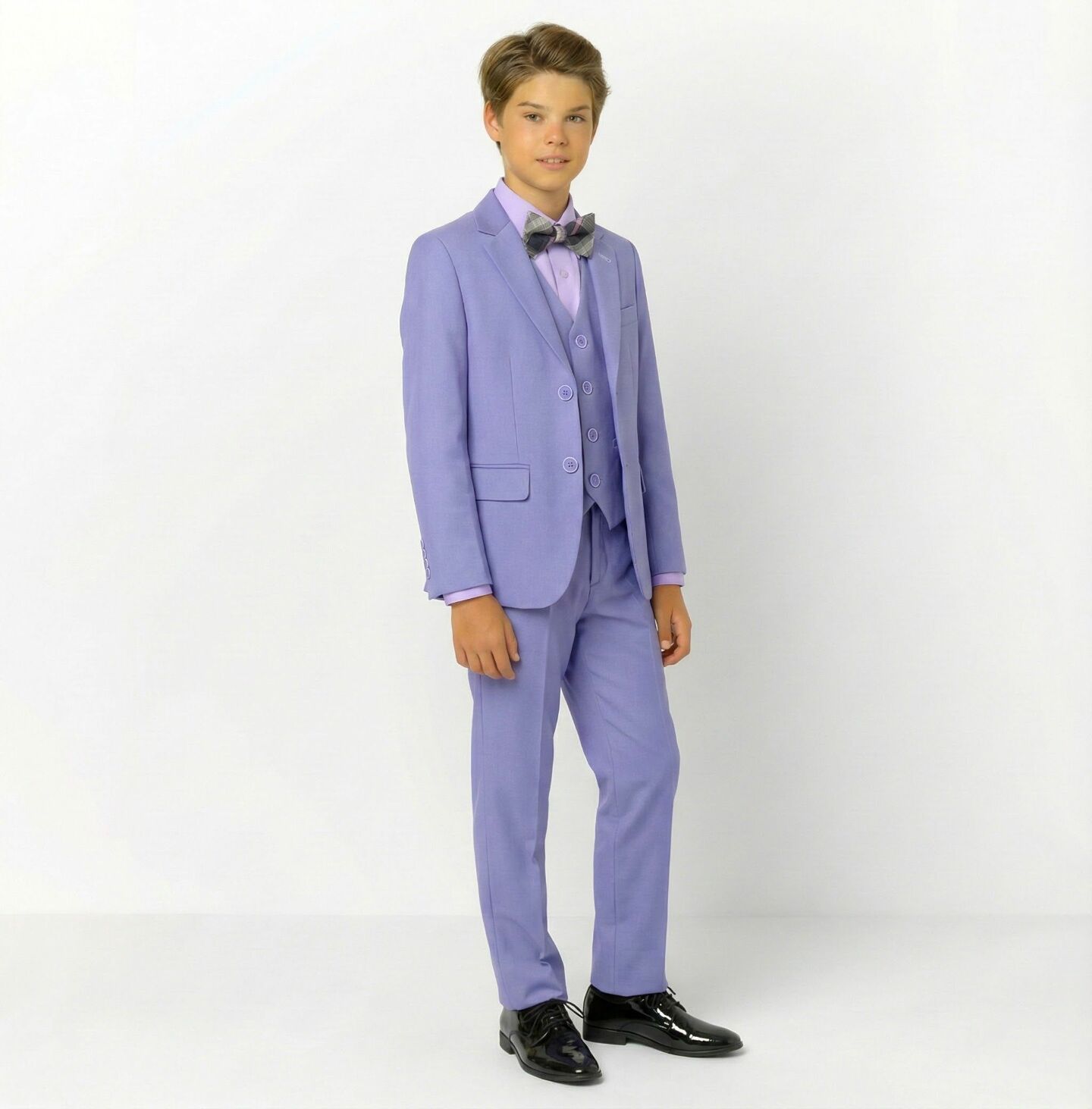 Isaac Lavender Lilac Boys 3-Piece Suit – Jacket, Waistcoat & Trousers | Lucys