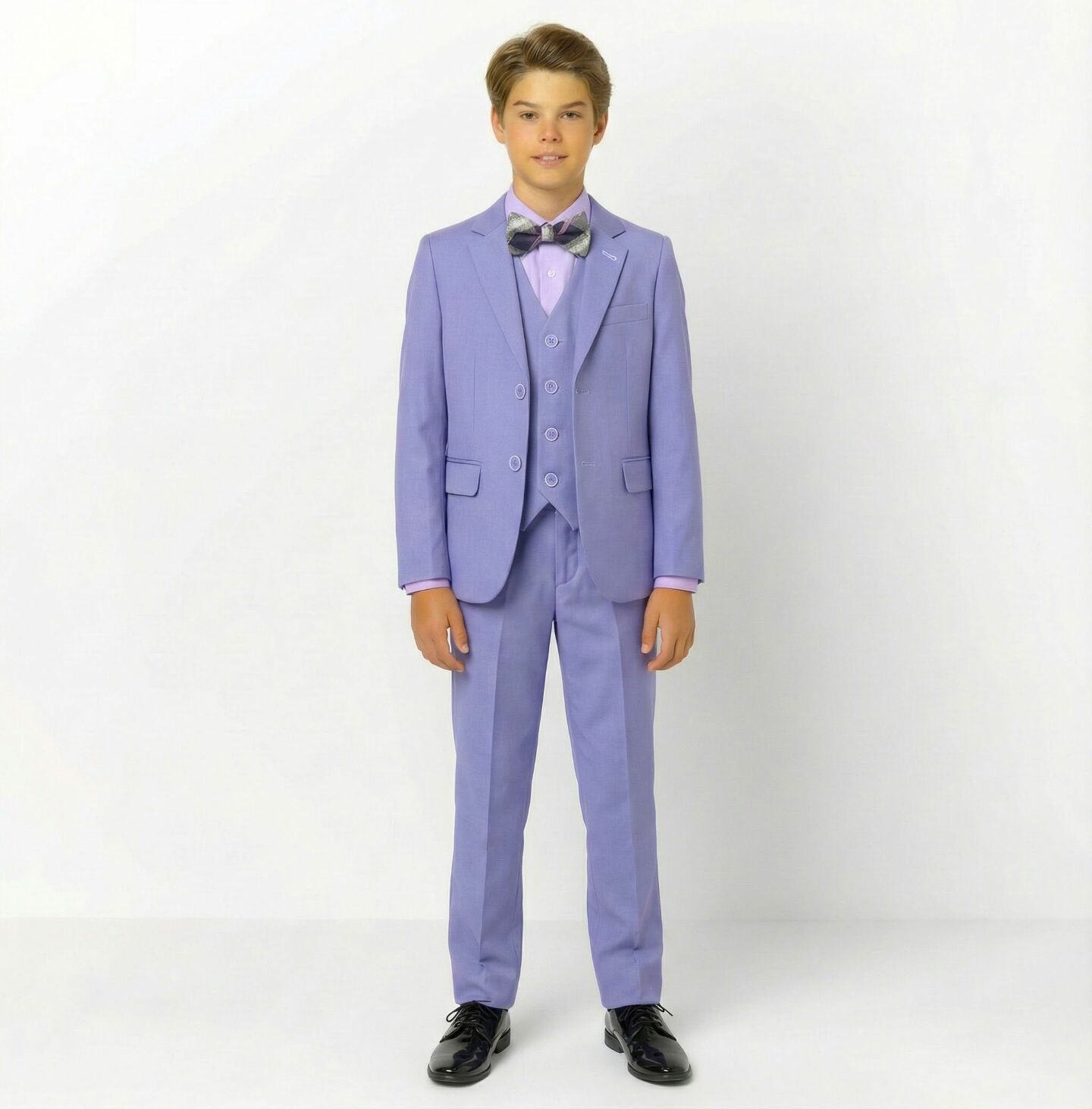 Isaac Lavender Lilac Boys 3-Piece Suit – Jacket, Waistcoat & Trousers | Lucys