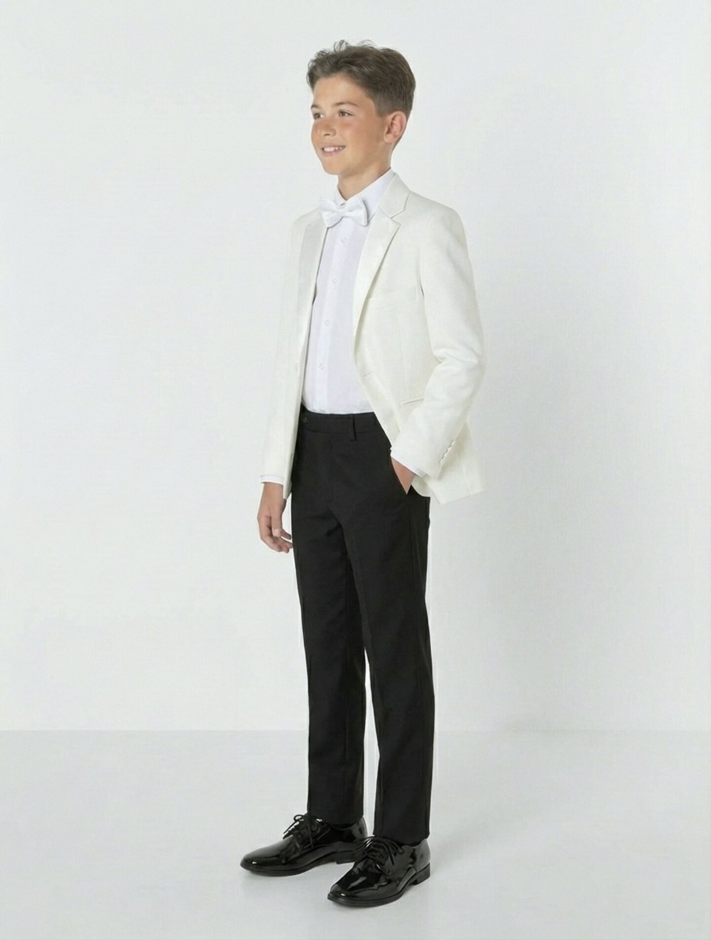 Abbott Ivory Cream & Black Boys 2-Piece Suit – Jacket & Trousers | Lucy's