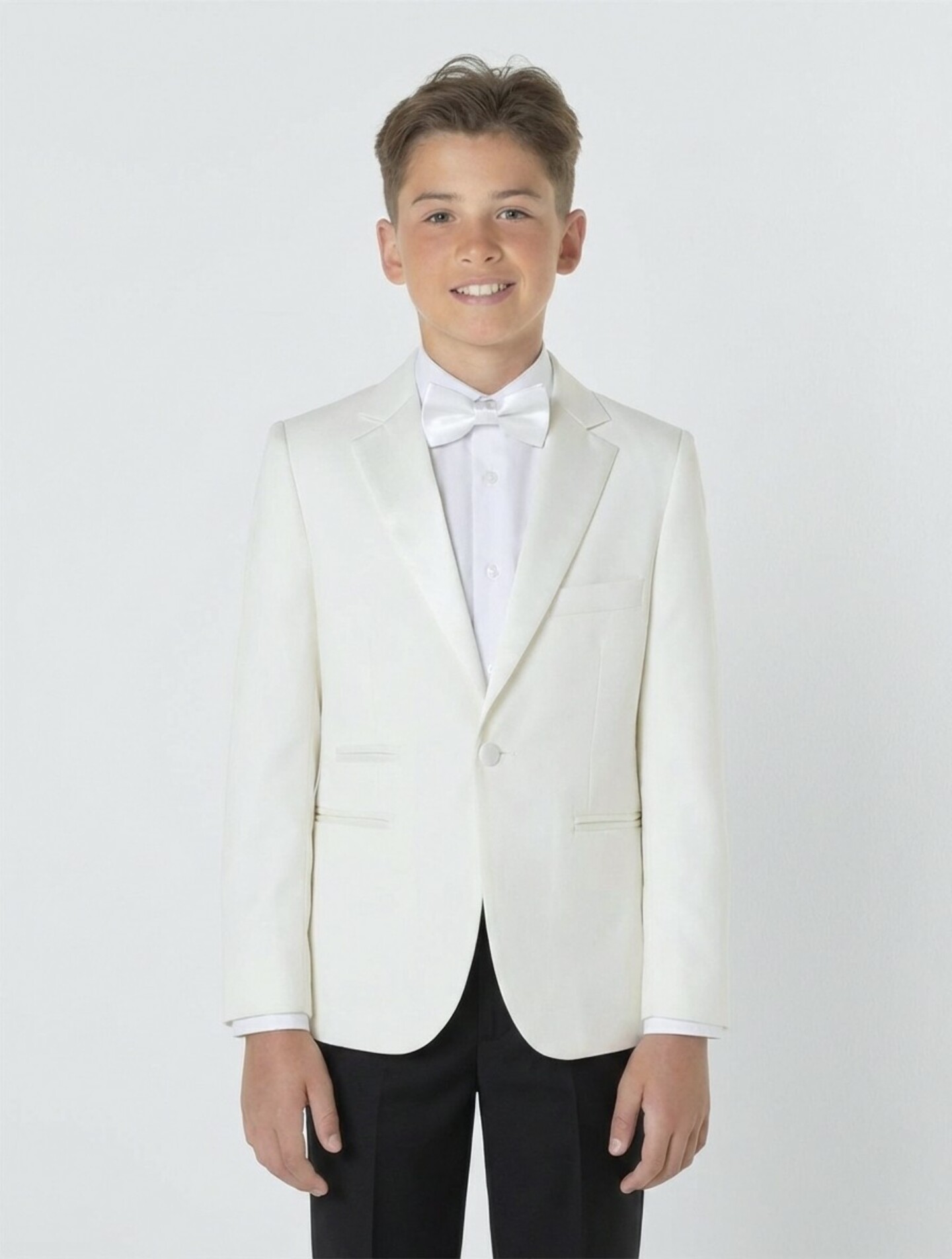 Abbott Ivory Cream & Black Boys 2-Piece Suit – Jacket & Trousers | Lucy's