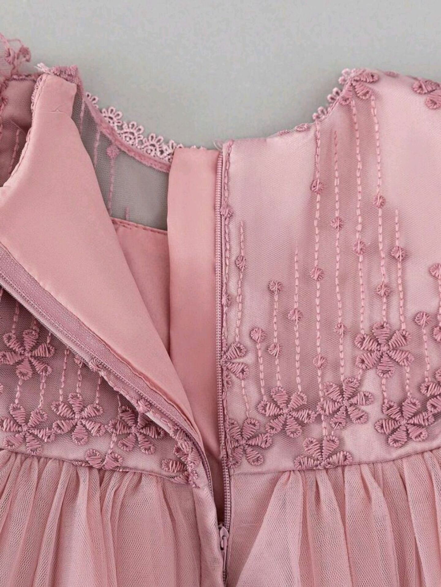 Rachel Dusty Pink Lace Long Sleeve Baby Party Dress | Lucy's