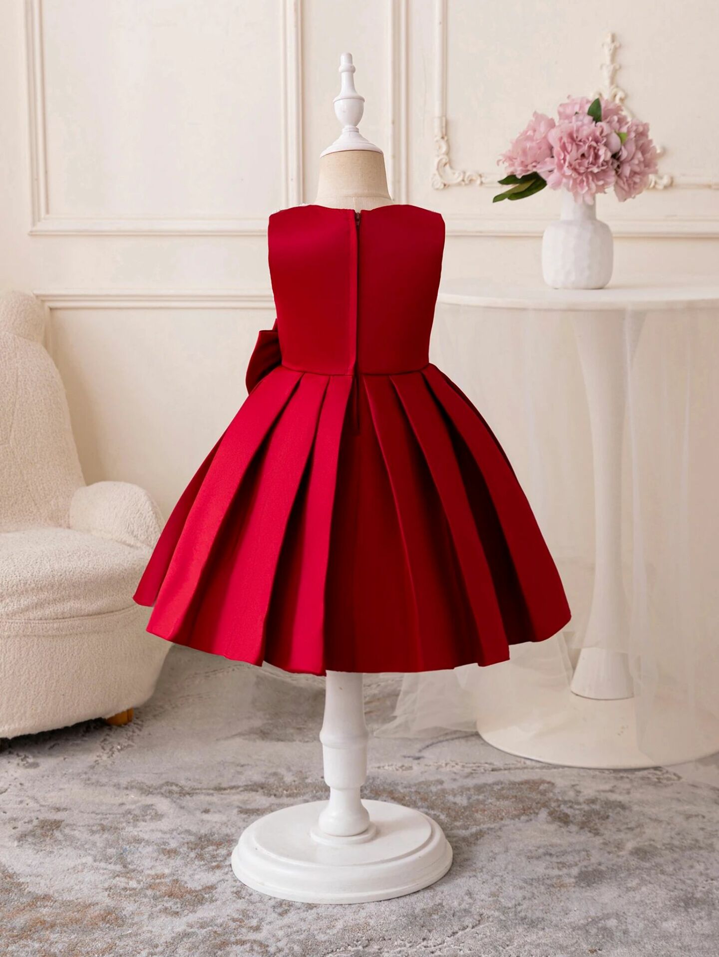 Young Girls Bridesmaid Dress - Maggie (Maroon)