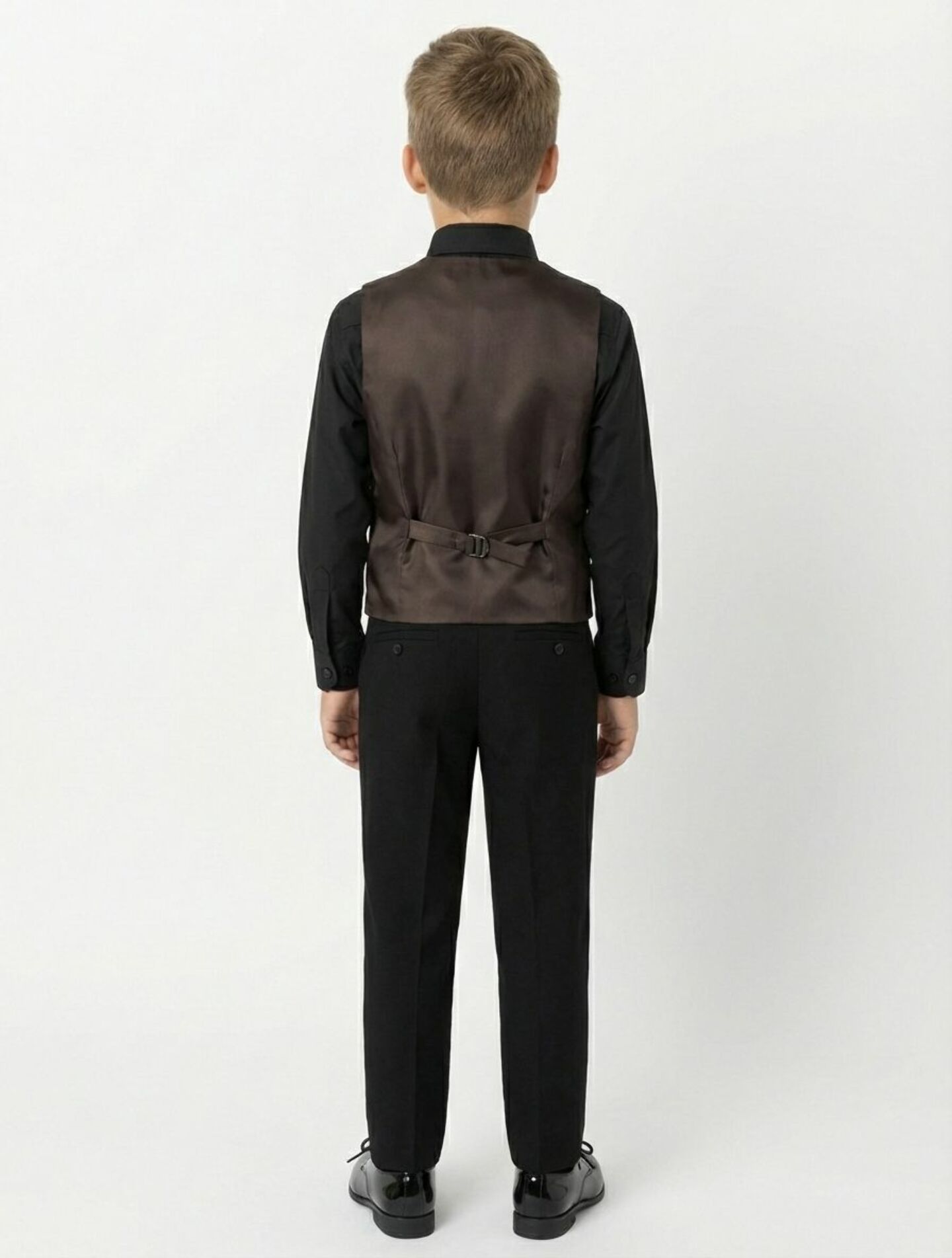 Robert Bronze Jacquard 3-Piece Boys Formal Suit Jacket, Waistcoat & Trousers | Lucys