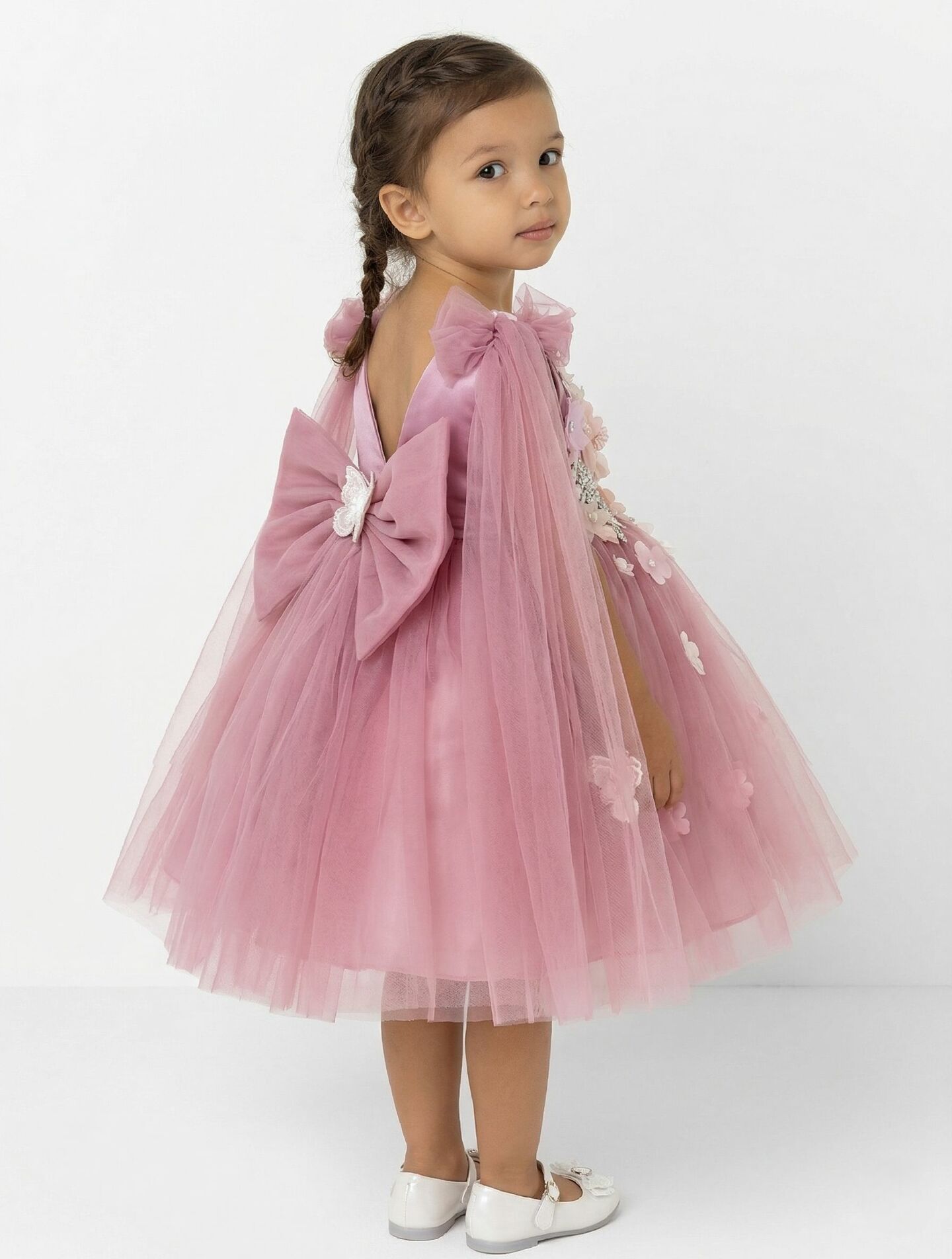 Luxury Dusty Pink Toddler & Young Girls Birthday Party Dress - Frances II | Lucys