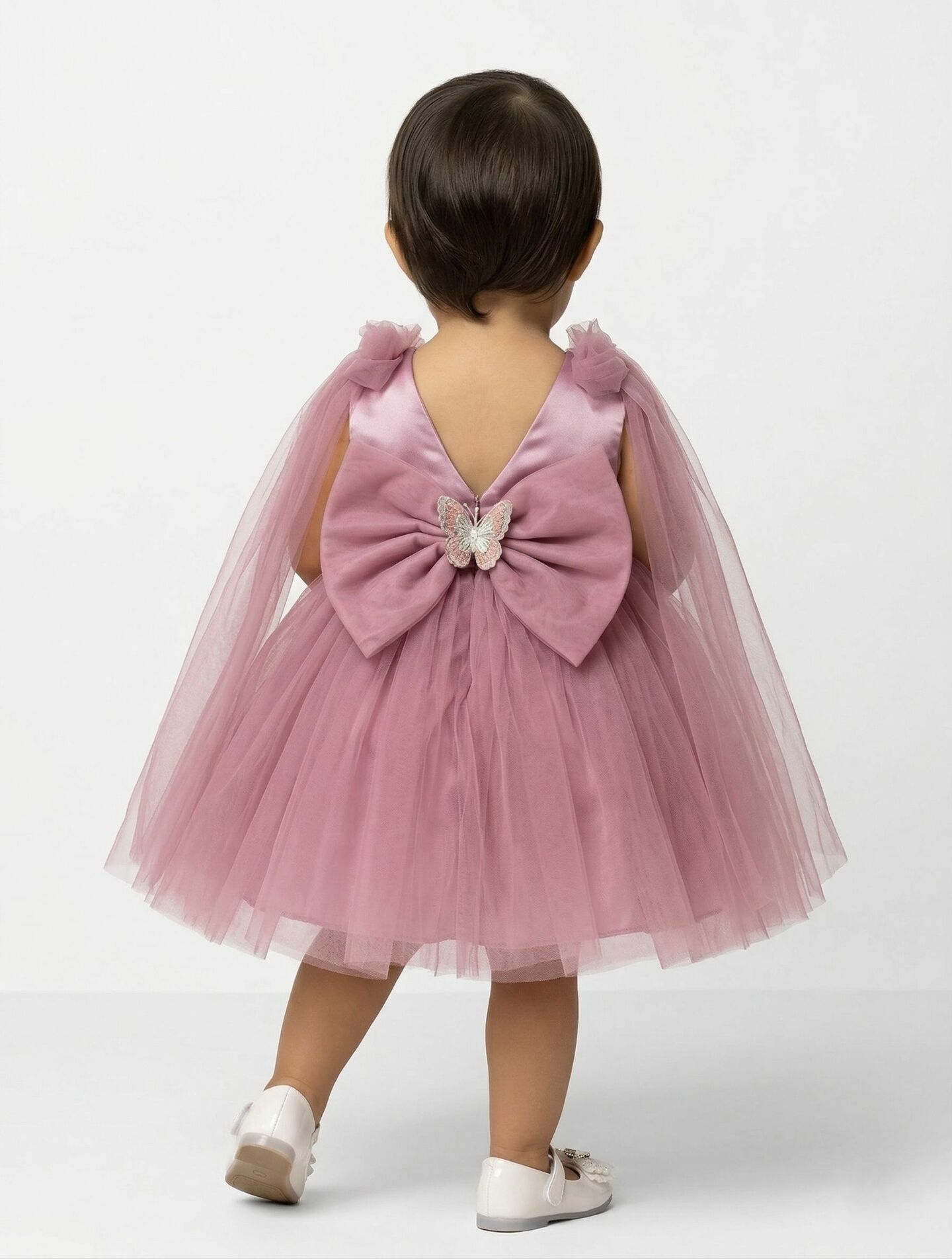 Luxury Dusty Pink Baby Birthday Party Dress - Frances II | Lucys
