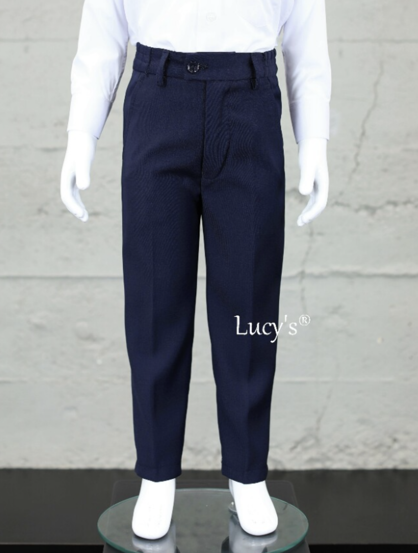 Boys Navy Classic Tailored Trousers - John