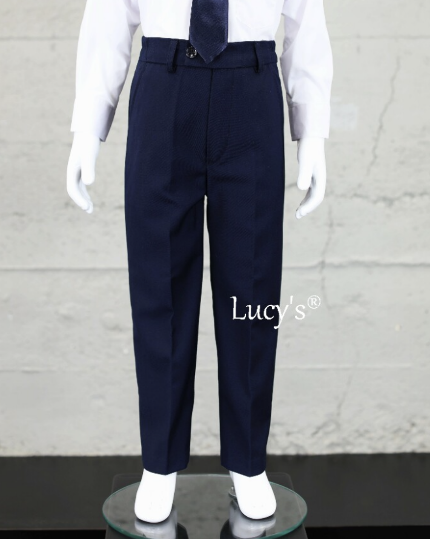 Boys Navy Classic Tailored Trousers - Stephen