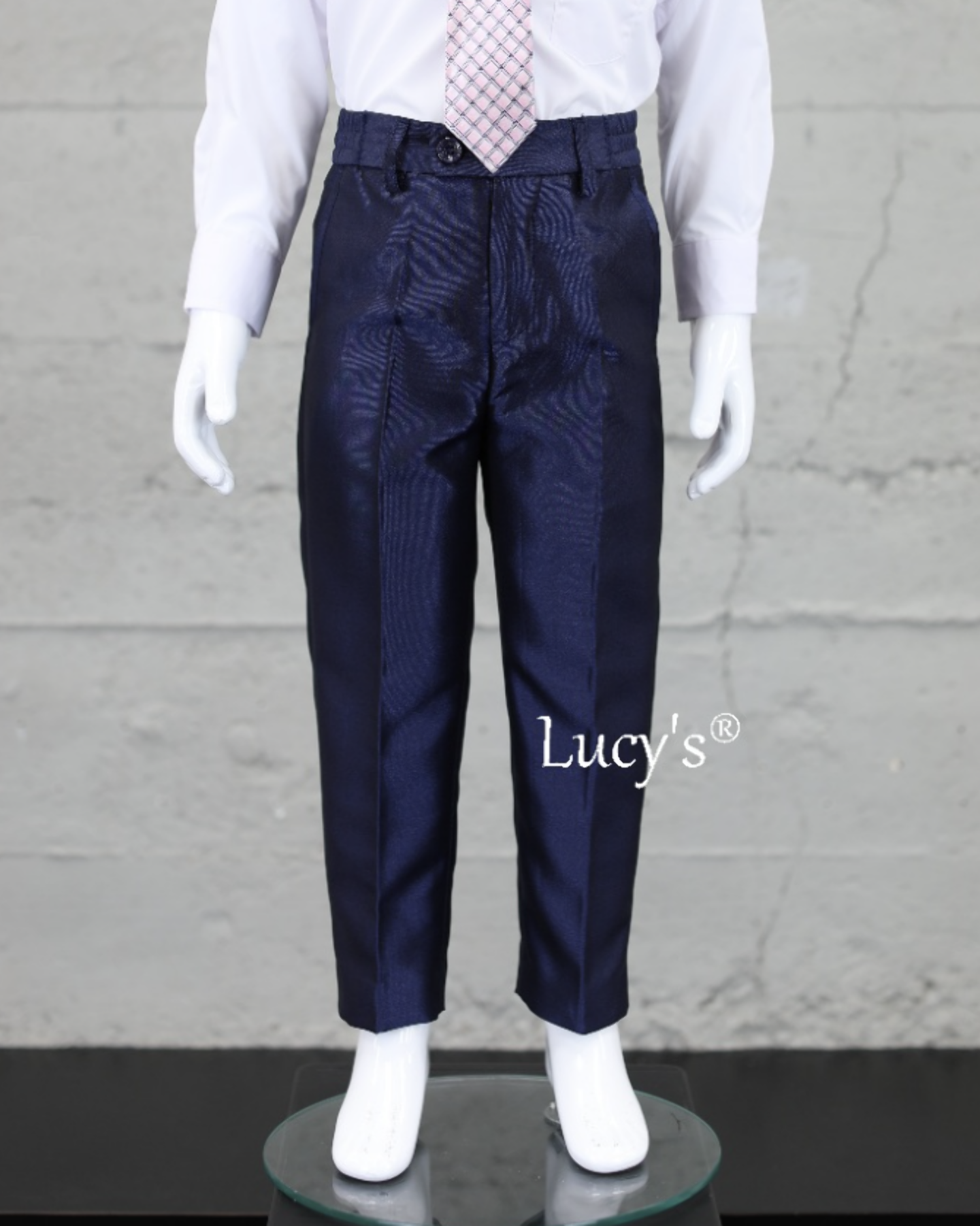 Boys Navy Premium Tailored Trousers - Calvin