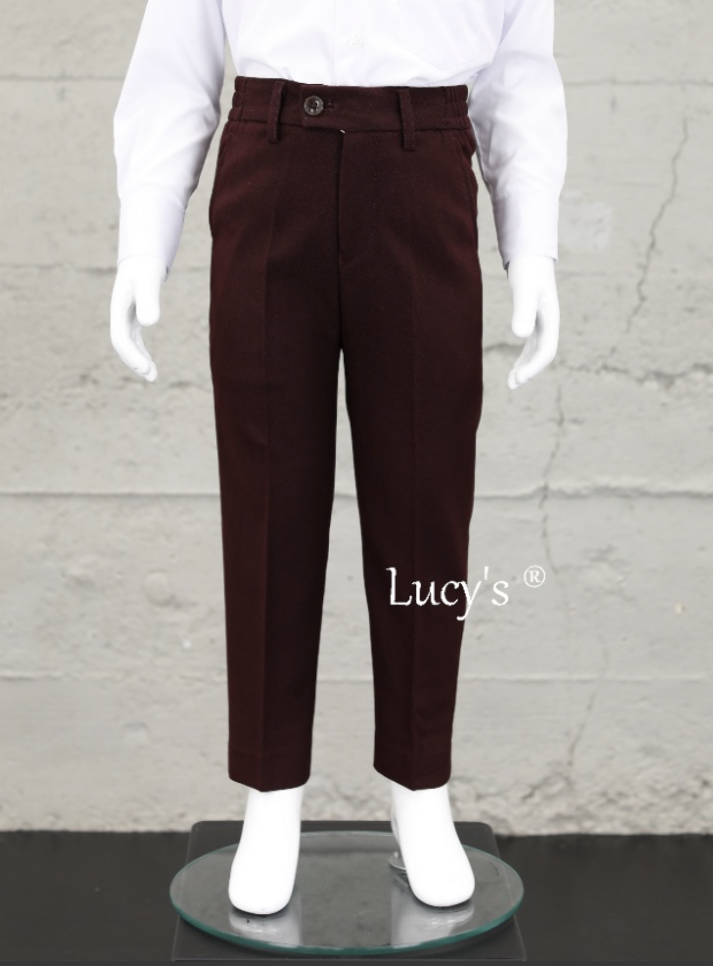 Boys Burgundy Premium Tailored Trousers - Oscar
