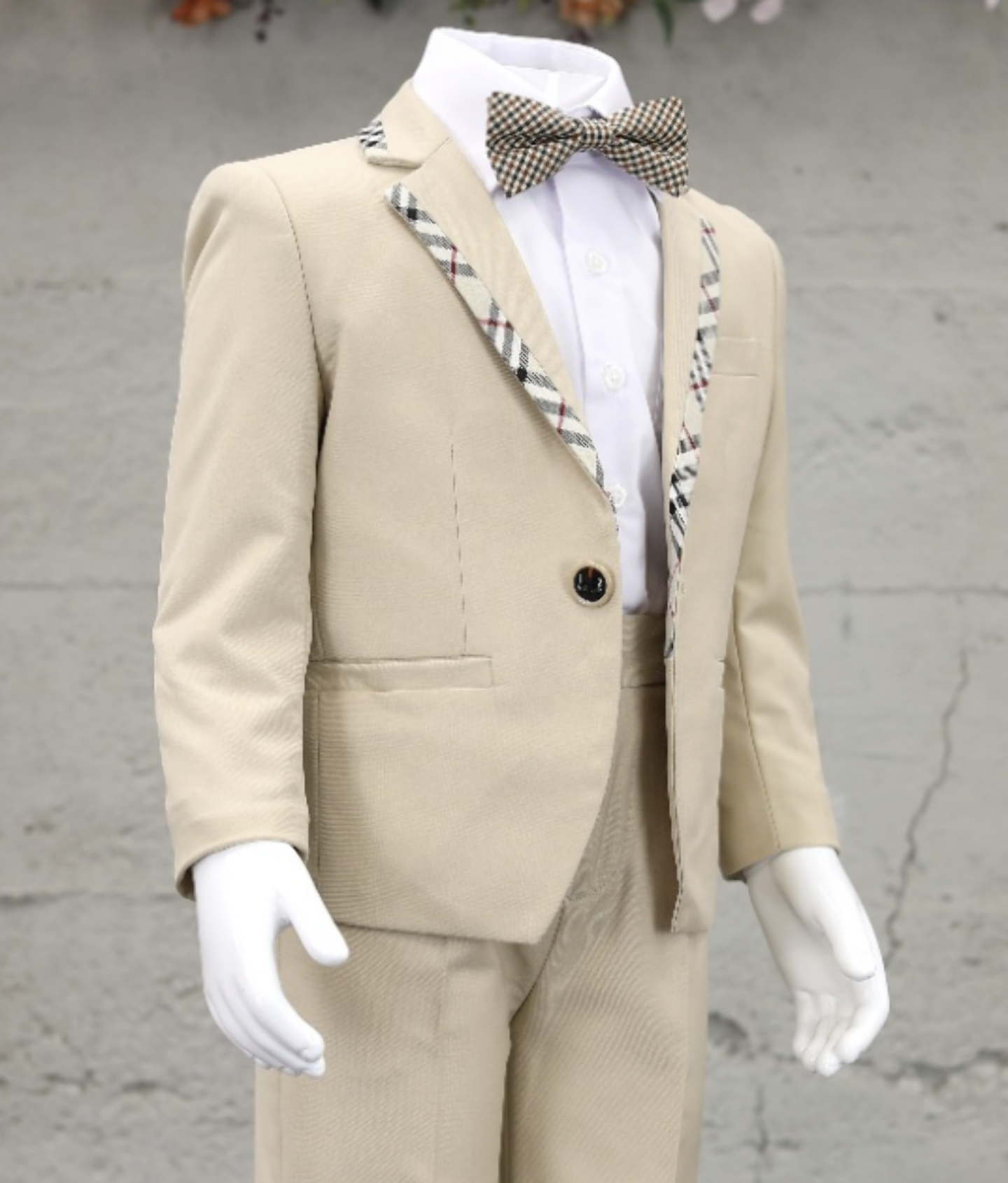 Boys Beige Premium Tailored Blazer - London