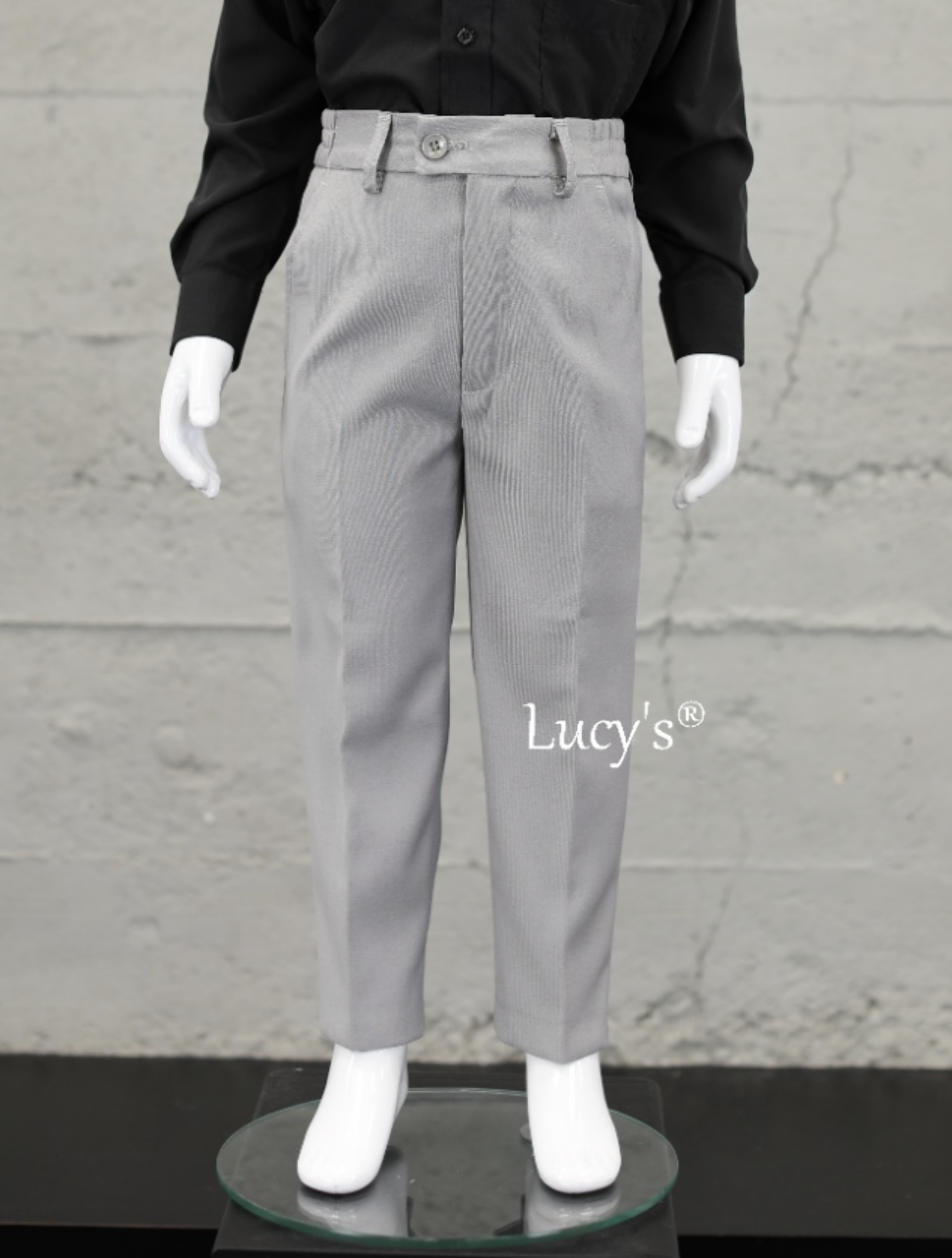 Boys Light Grey Classic Tailored Trousers - Andrew