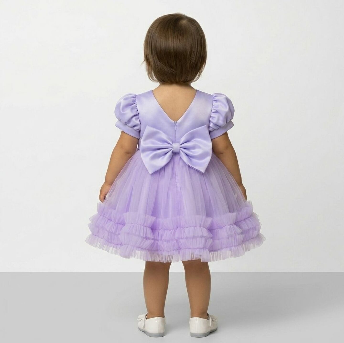 JoJo II Lavender Sequin Puff Sleeve Ruffle Tulle Baby Party Dress | Lucys