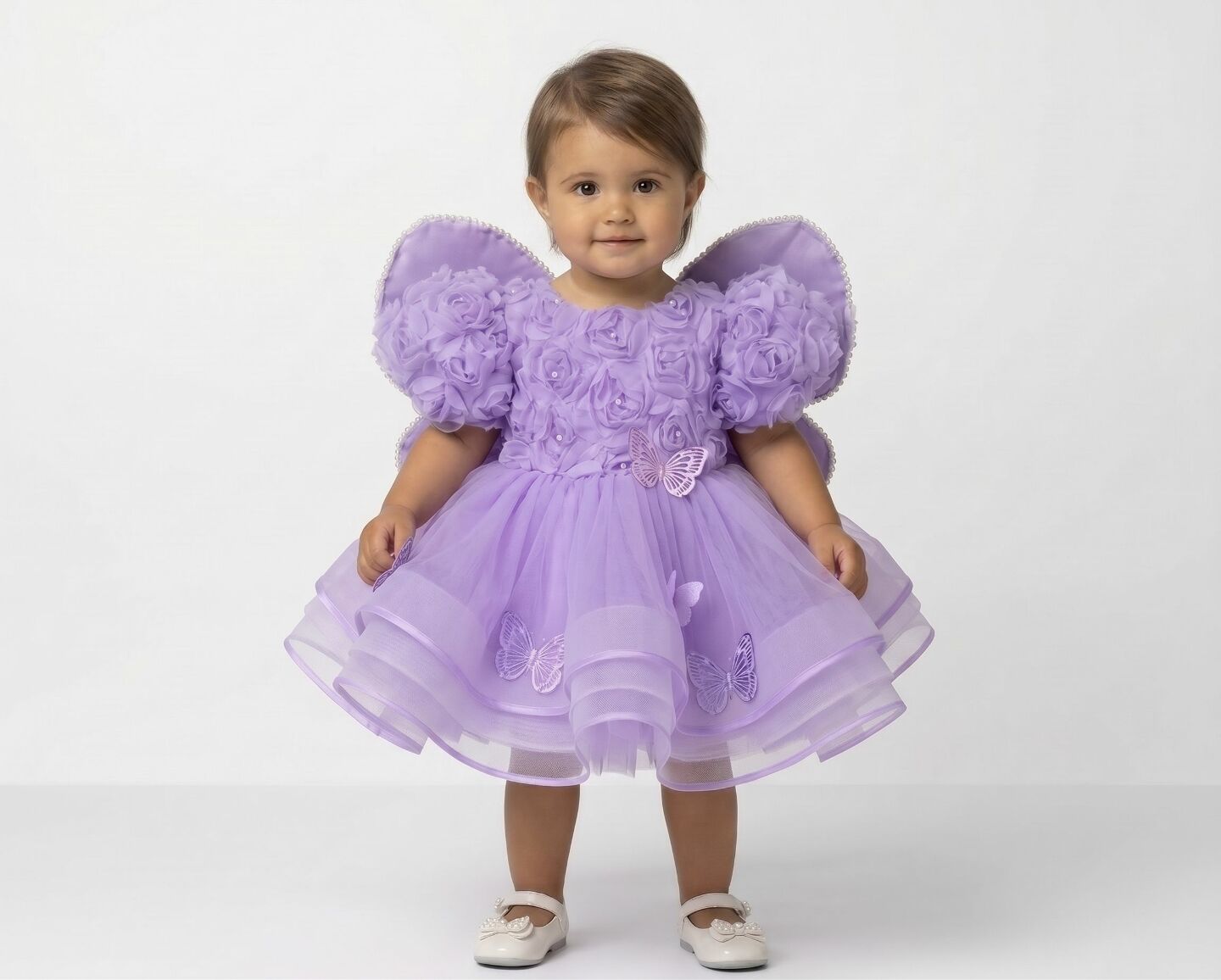 Rikka Lavender Rosette Butterfly Wings Baby & Toddler Fairy Party Dress | Lucys