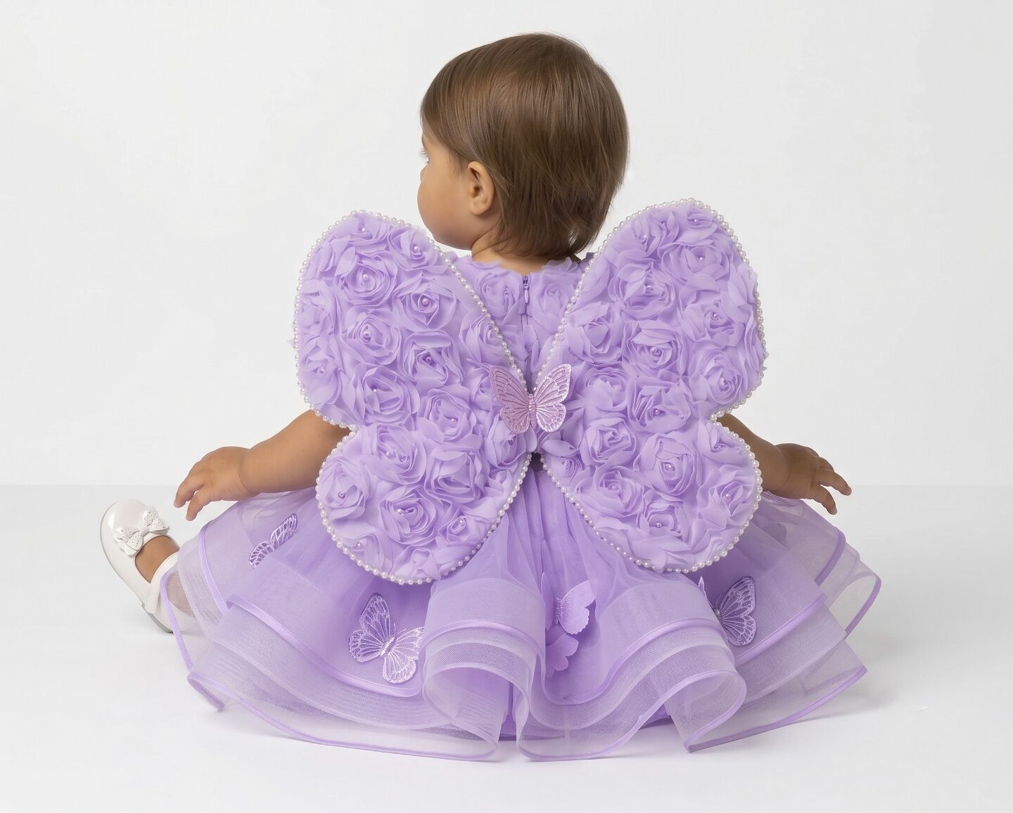 Rikka Lavender Rosette Butterfly Wings Baby & Toddler Fairy Party Dress | Lucys
