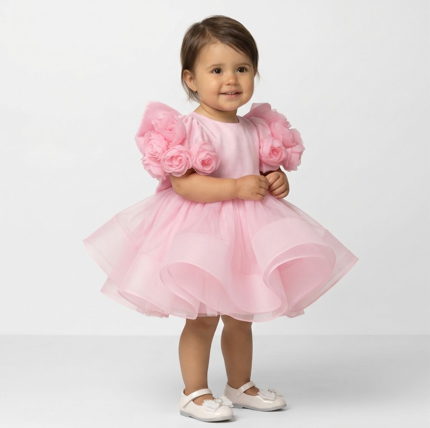 Hebe Pink Rose Sleeve Butterfly Wing Party Dress | Lucys