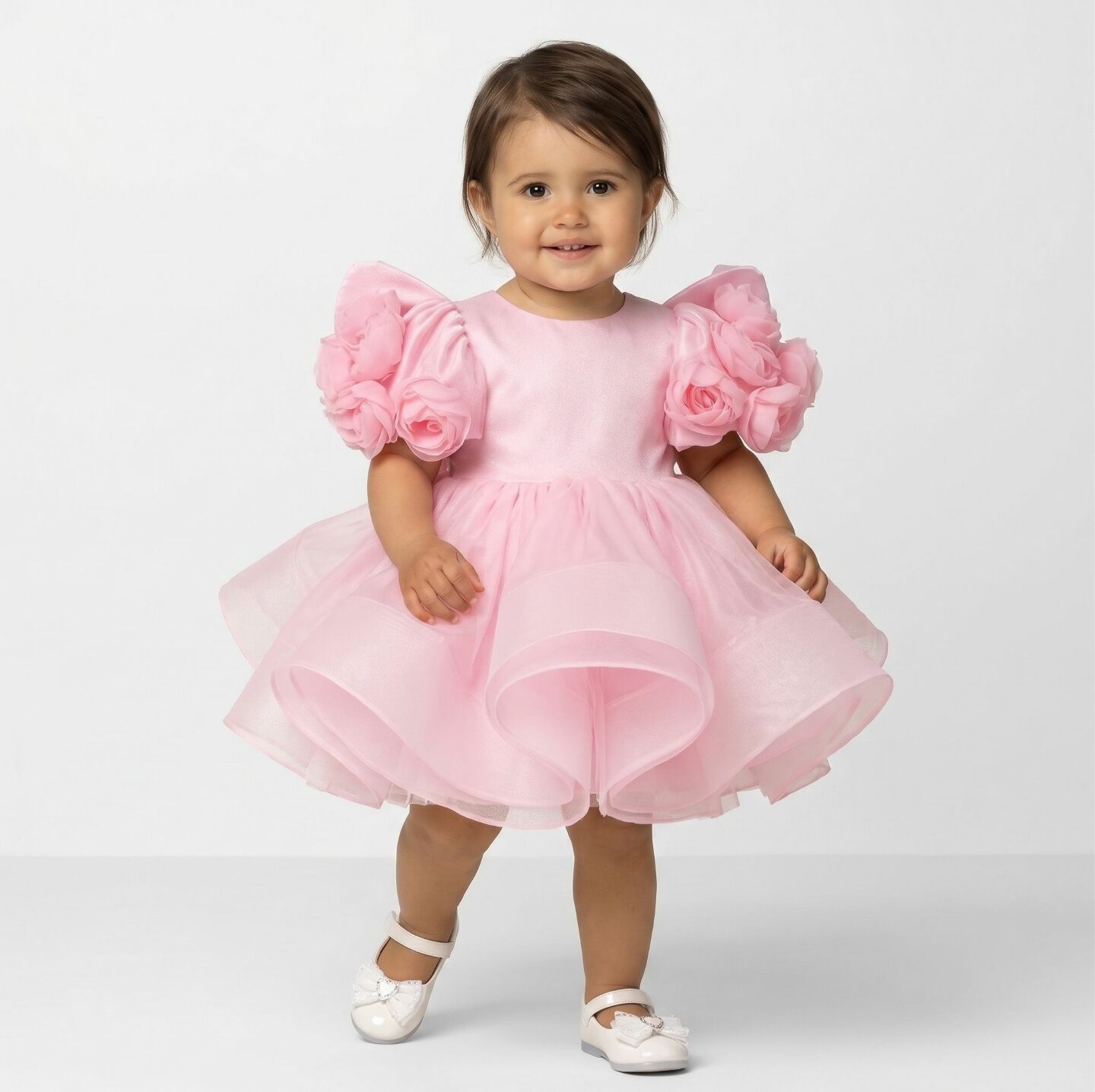 Hebe Pink Rose Sleeve Butterfly Wing Party Dress | Lucys