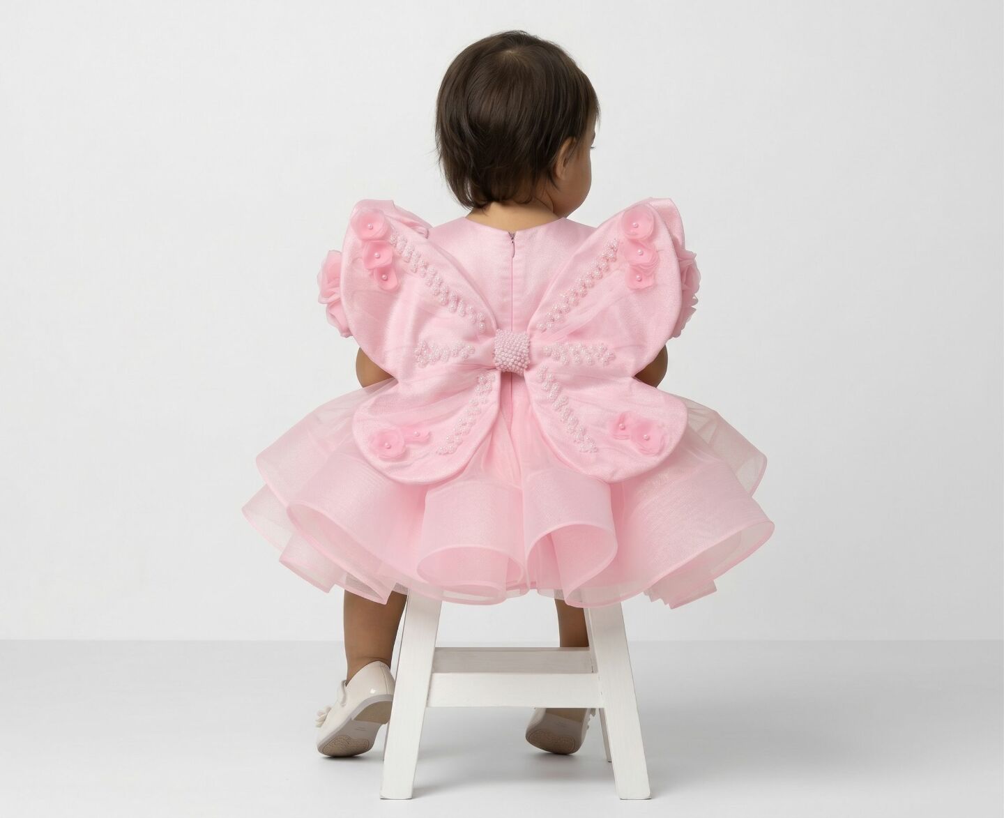 Hebe Pink Rose Sleeve Butterfly Wing Party Dress | Lucys