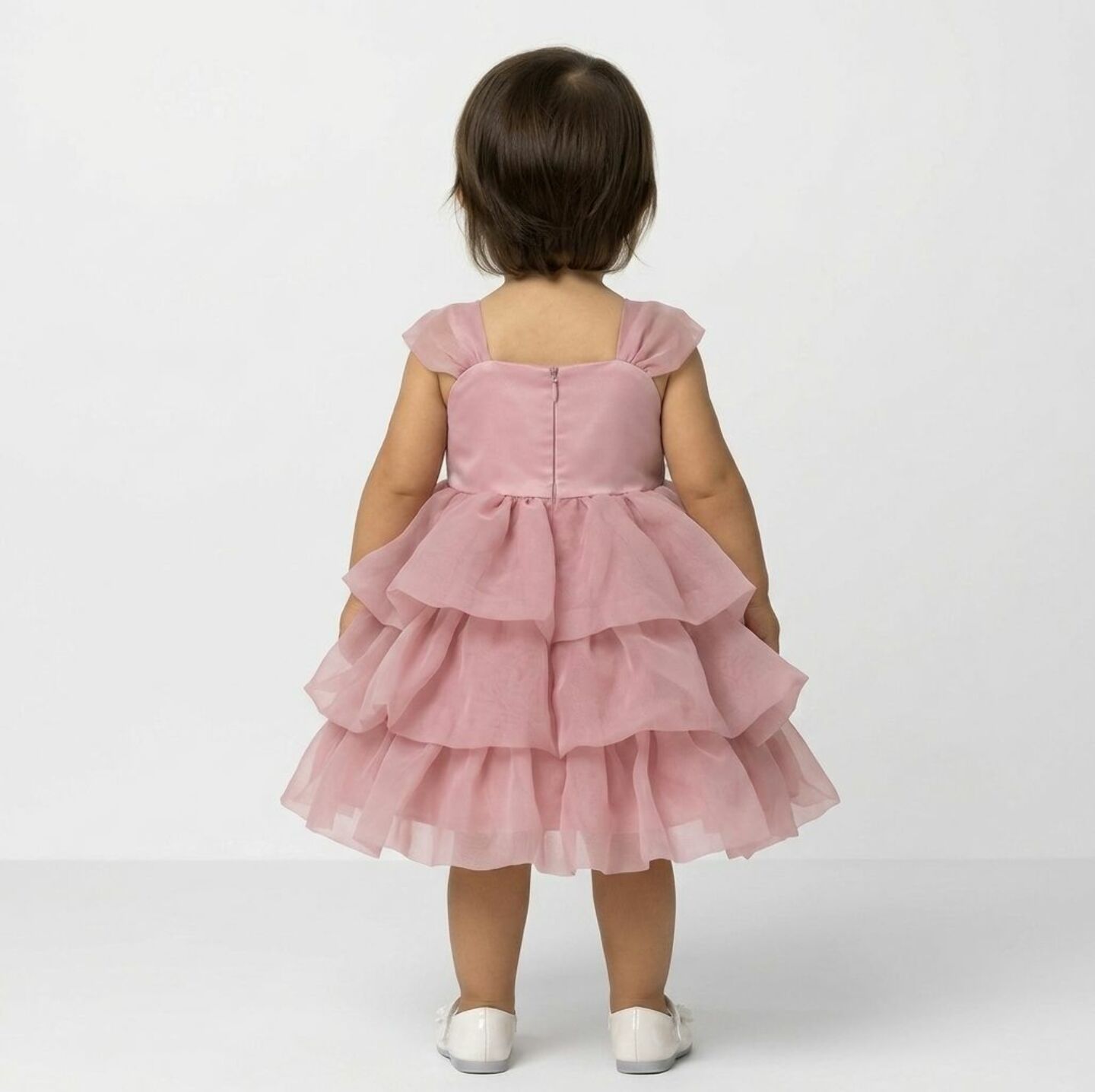 Georgina II Dusty Pink Rosebud Bubble Tier Party Dress | Lucys