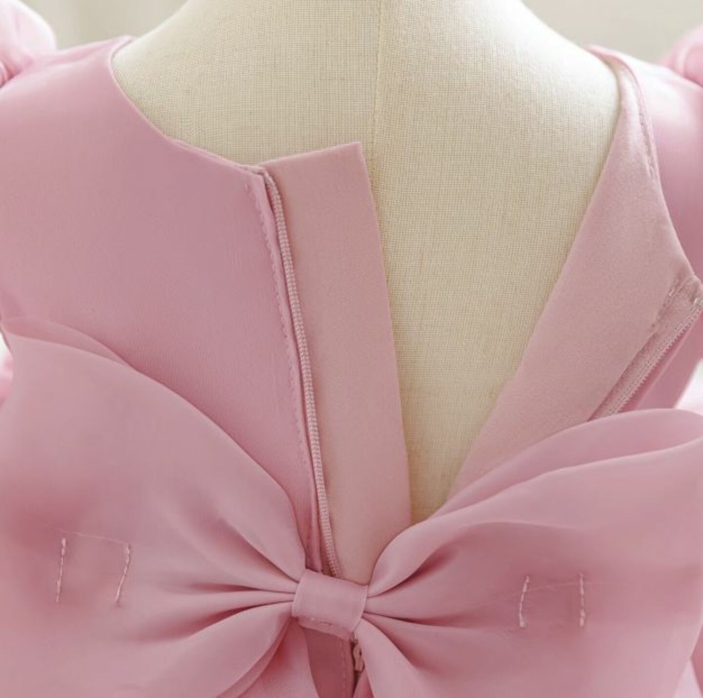 Joey Dusty Pink Puff Sleeve Rose Tiered Special Occasion Dress | Lucys