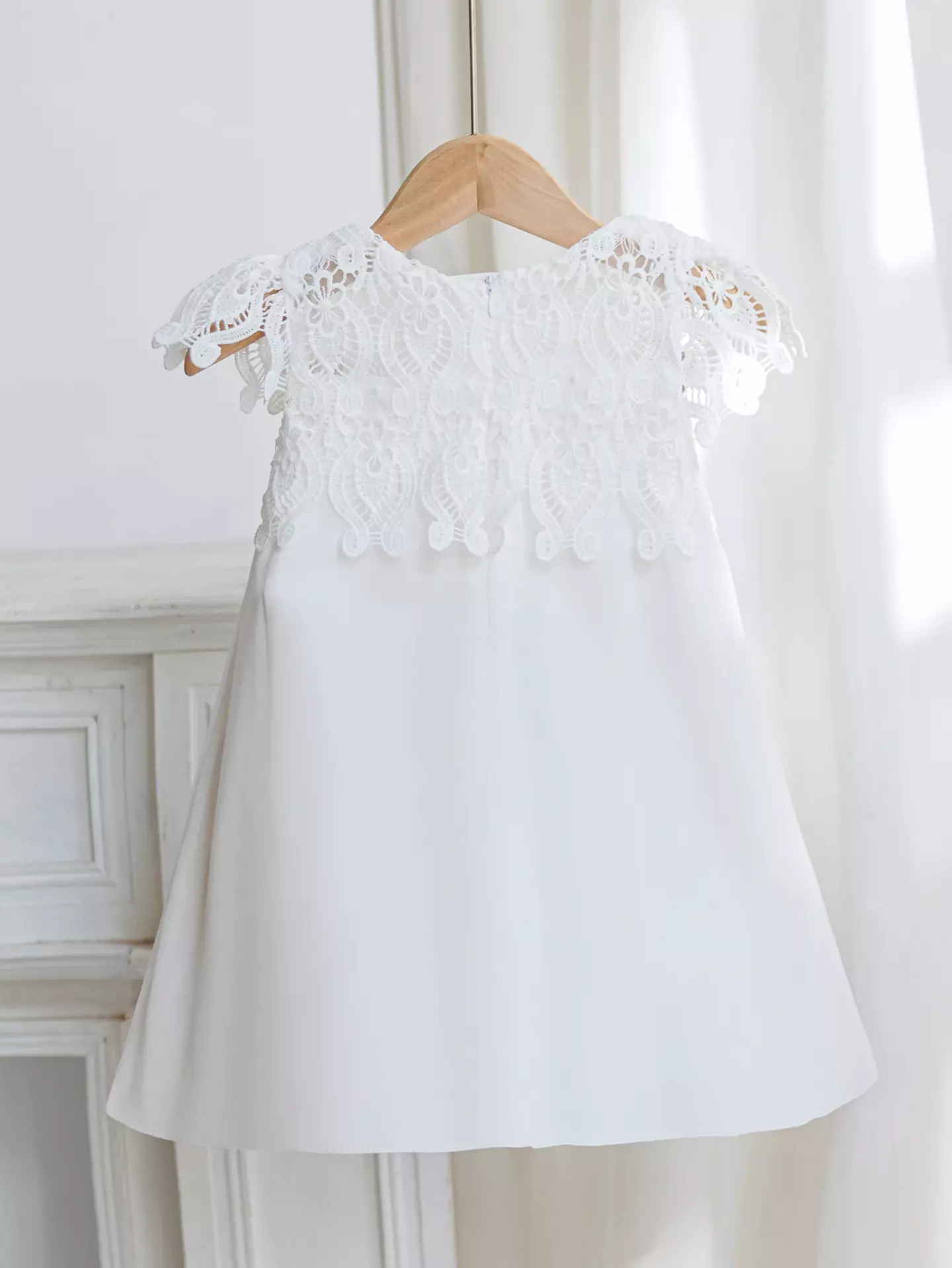 Taylor White Lace Flower Girl Dress - Girls Special Occasion Dress