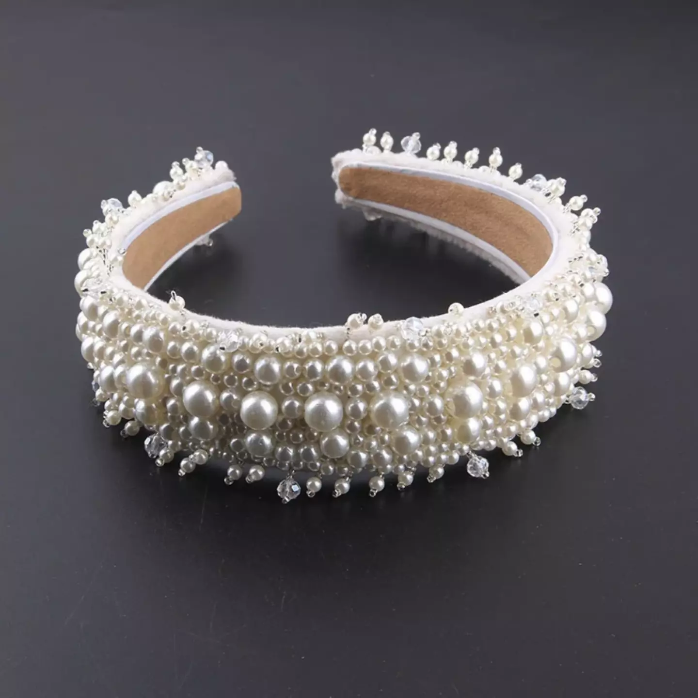 Ivory Pearl Tiara Headband for Weddings & Special Occasions 8971