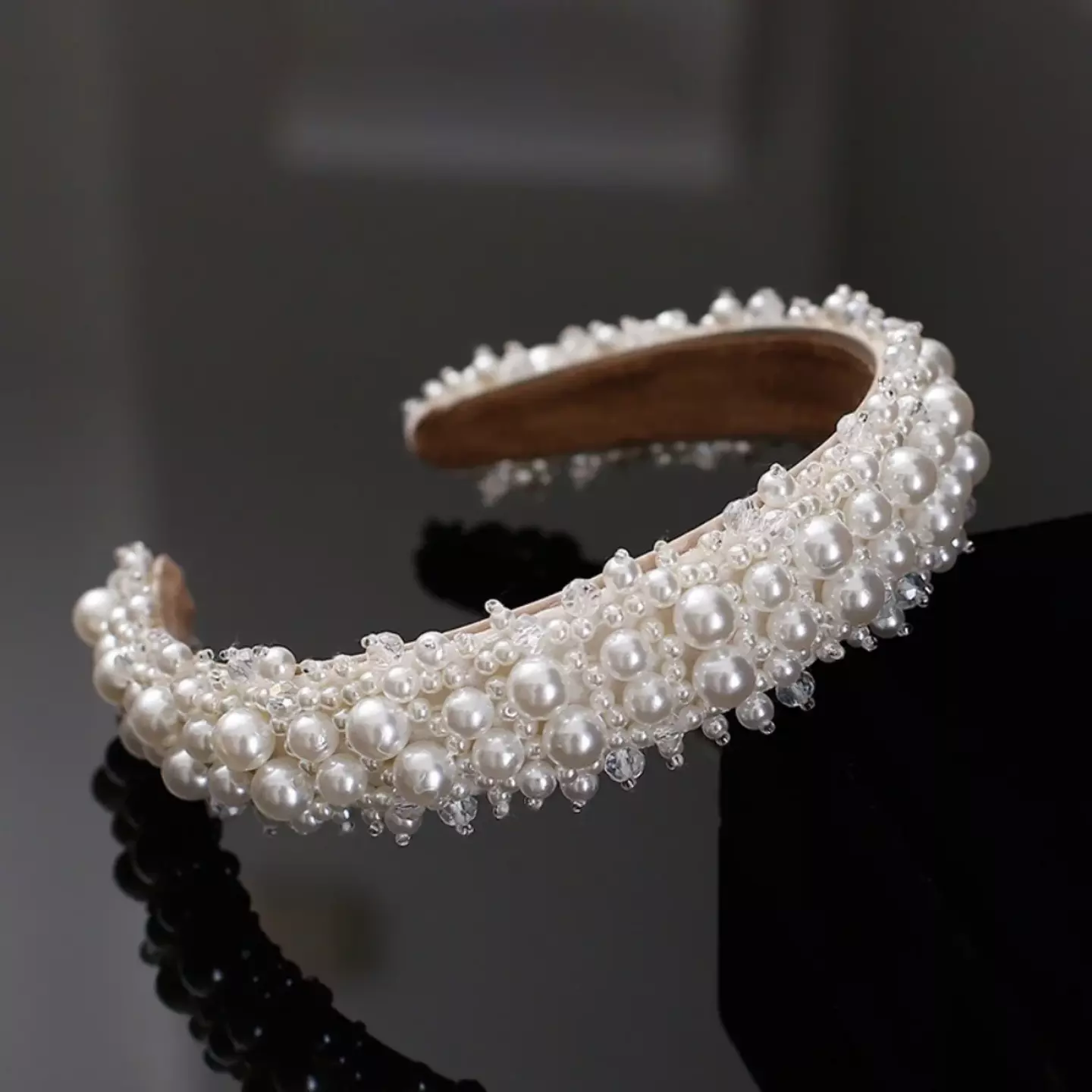 Ivory Pearl Tiara Headband for Weddings & Special Occasions 8971