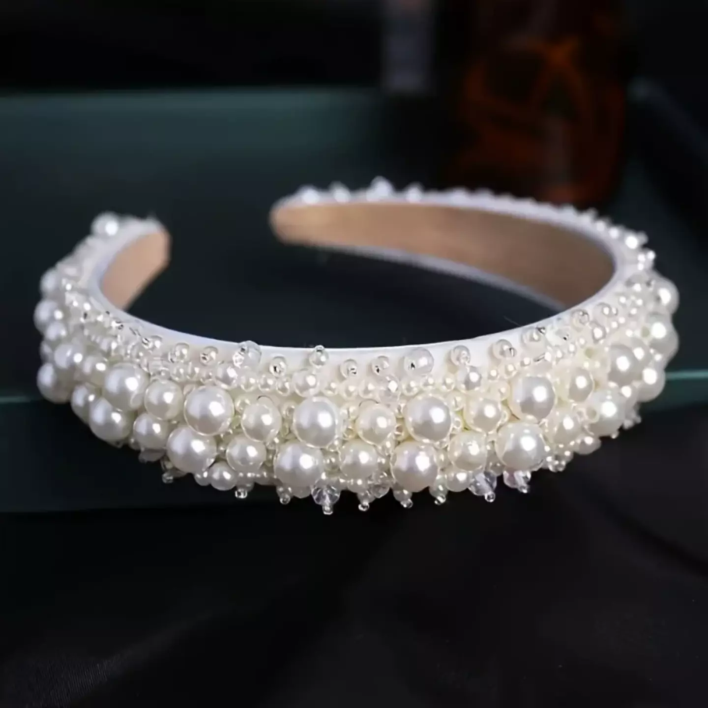 Ivory Pearl Tiara Headband for Weddings & Special Occasions 8971
