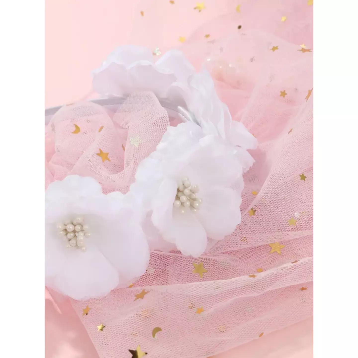 White Flower Crown Headband for Girls 8991