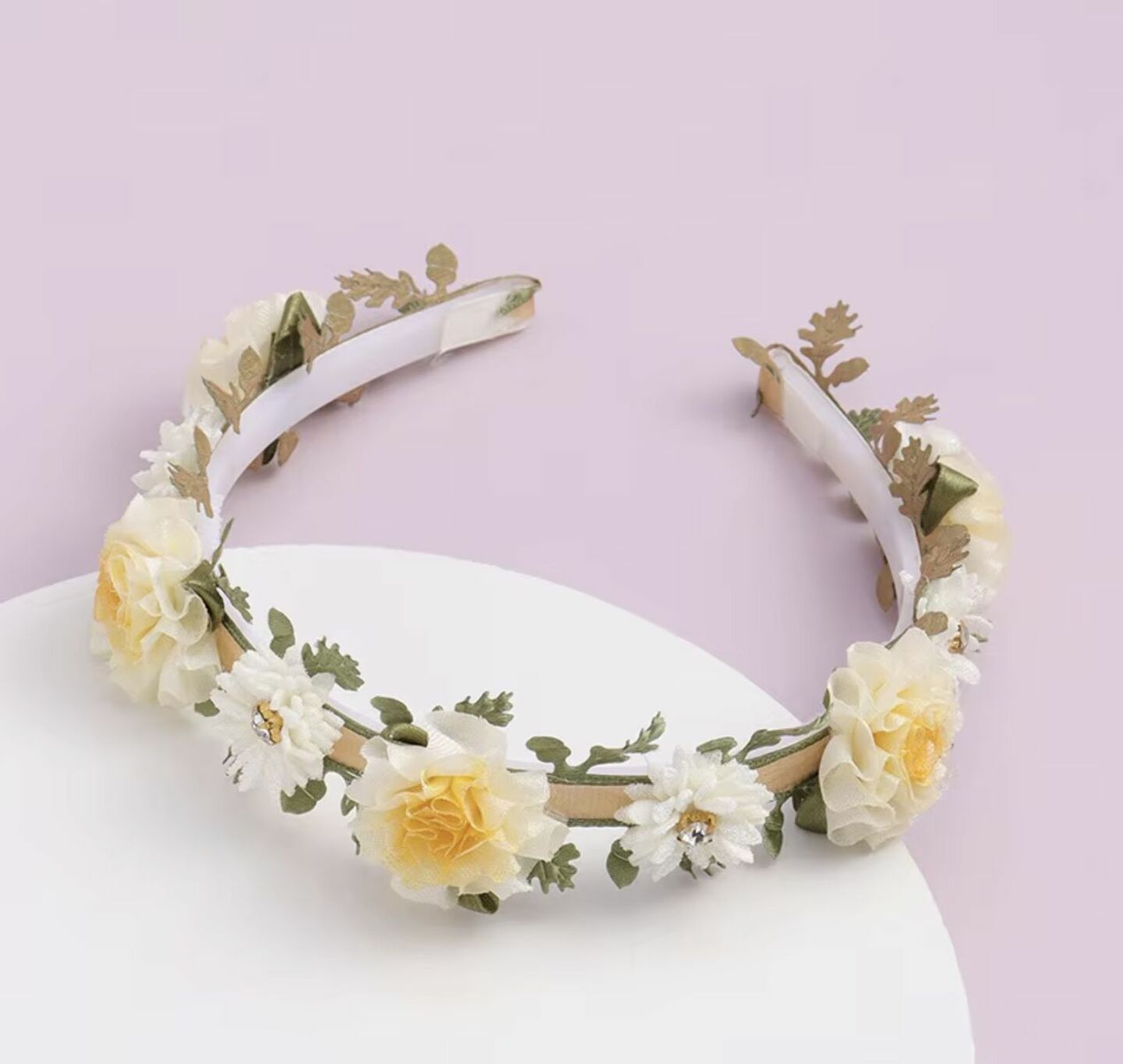 Yellow Chrysanthemum Flower Headband for Girls 9007