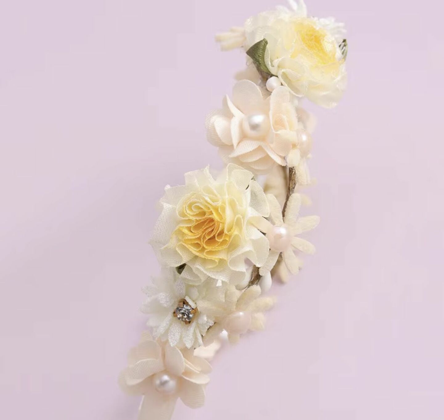 Yellow Chrysanthemum Flower Headband for Girls 9011