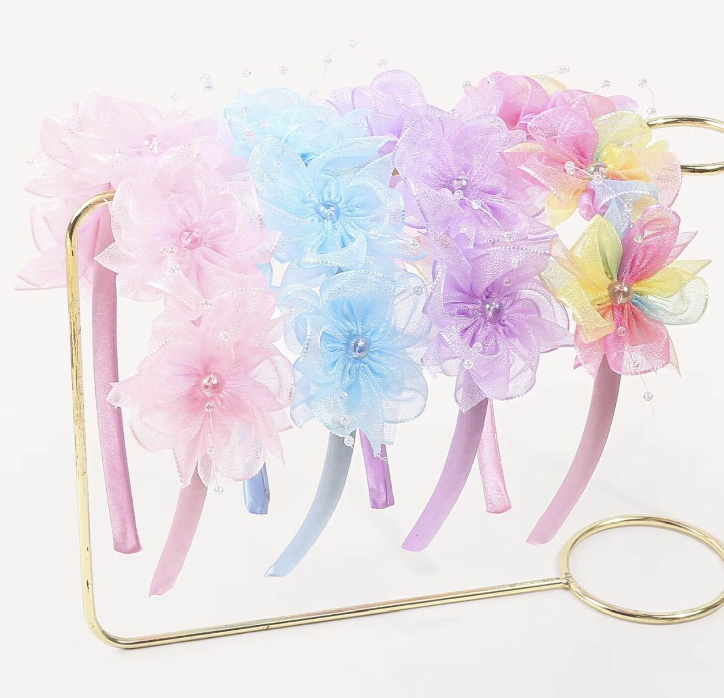 Lavender Chiffon Flower Headband for Girls 9031