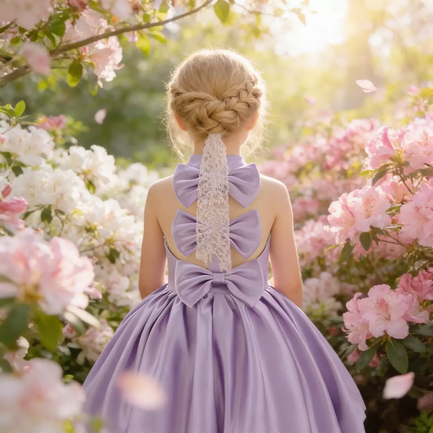 Lavender Scarlett Knee-Length Party Dress for Girls 9054