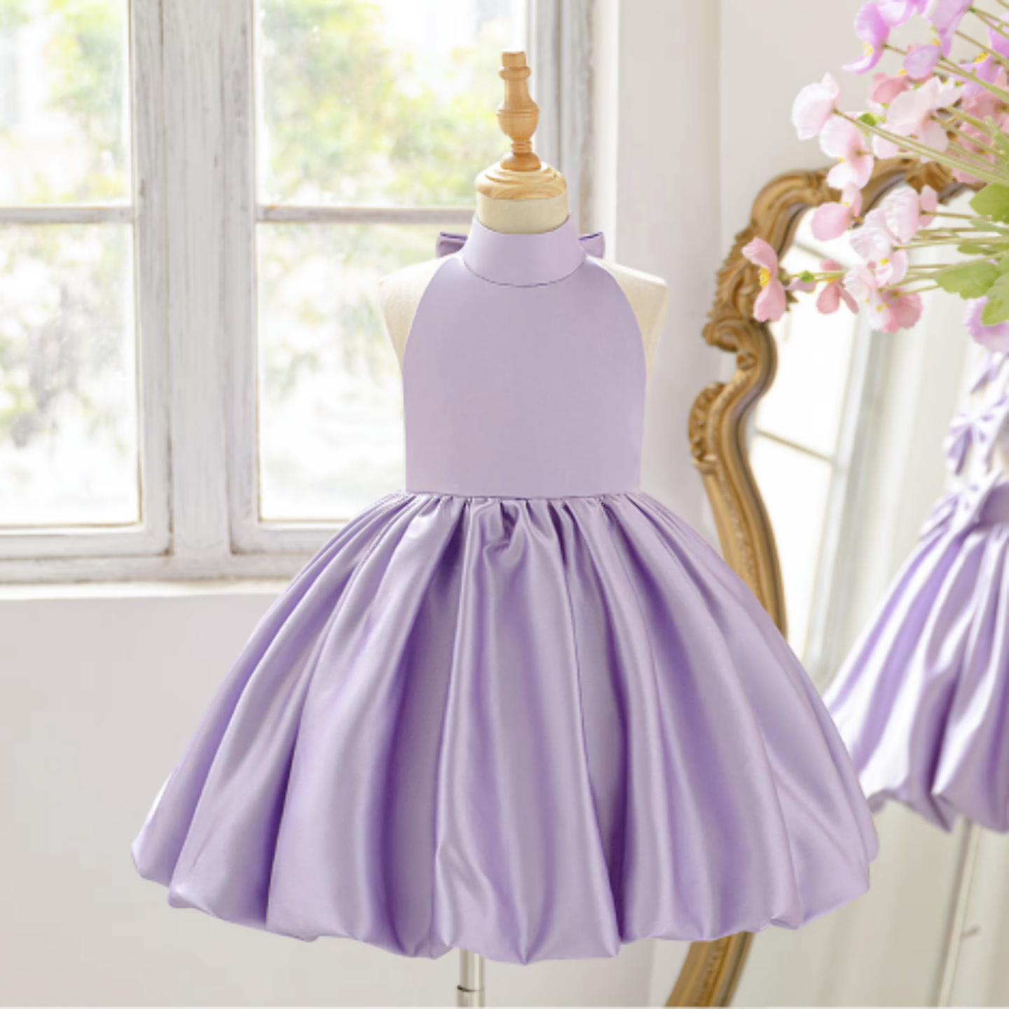 Lavender Scarlett Knee-Length Party Dress for Girls 9054