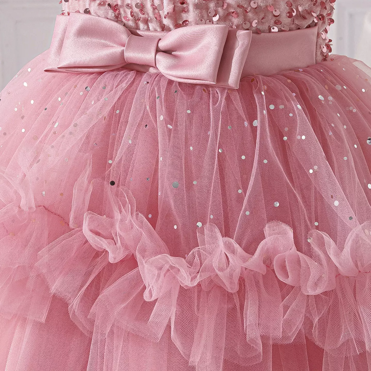 Dusty Pink Sequin Dress + Accessories Bundle | Alina Sparkle Party Dress