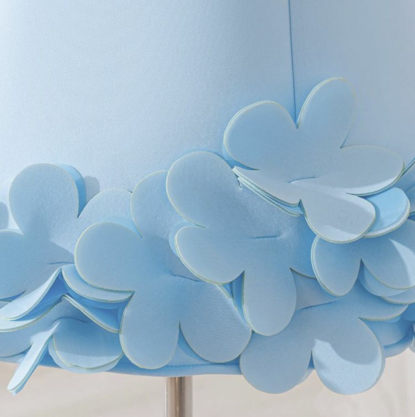 Elisa Light Blue 3D Petal Hem Party Dress for Girls