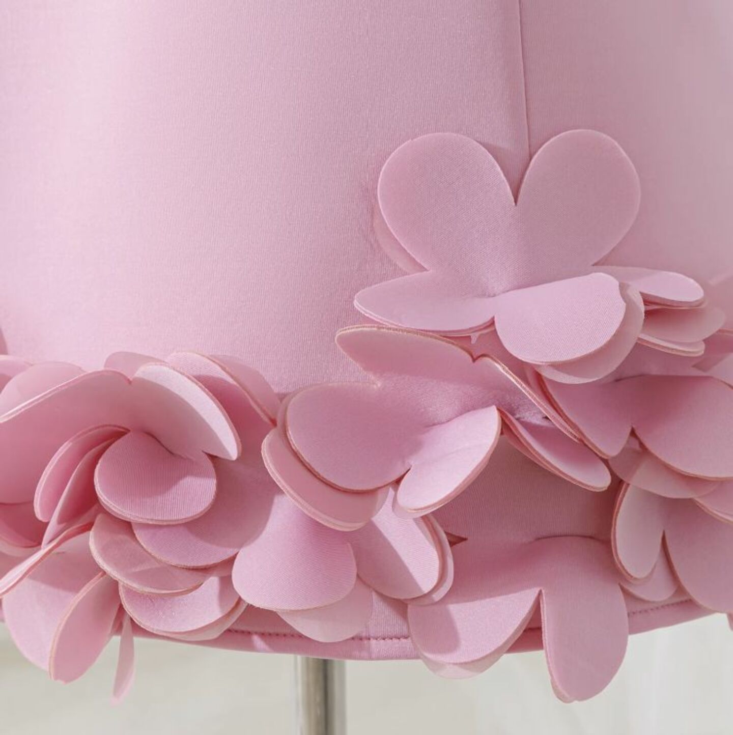 Elisa Pink 3D Petal Hem Party Dress for Girls