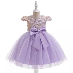 Halston Lavender Sequin Lace Tulle Party Dress for Girls