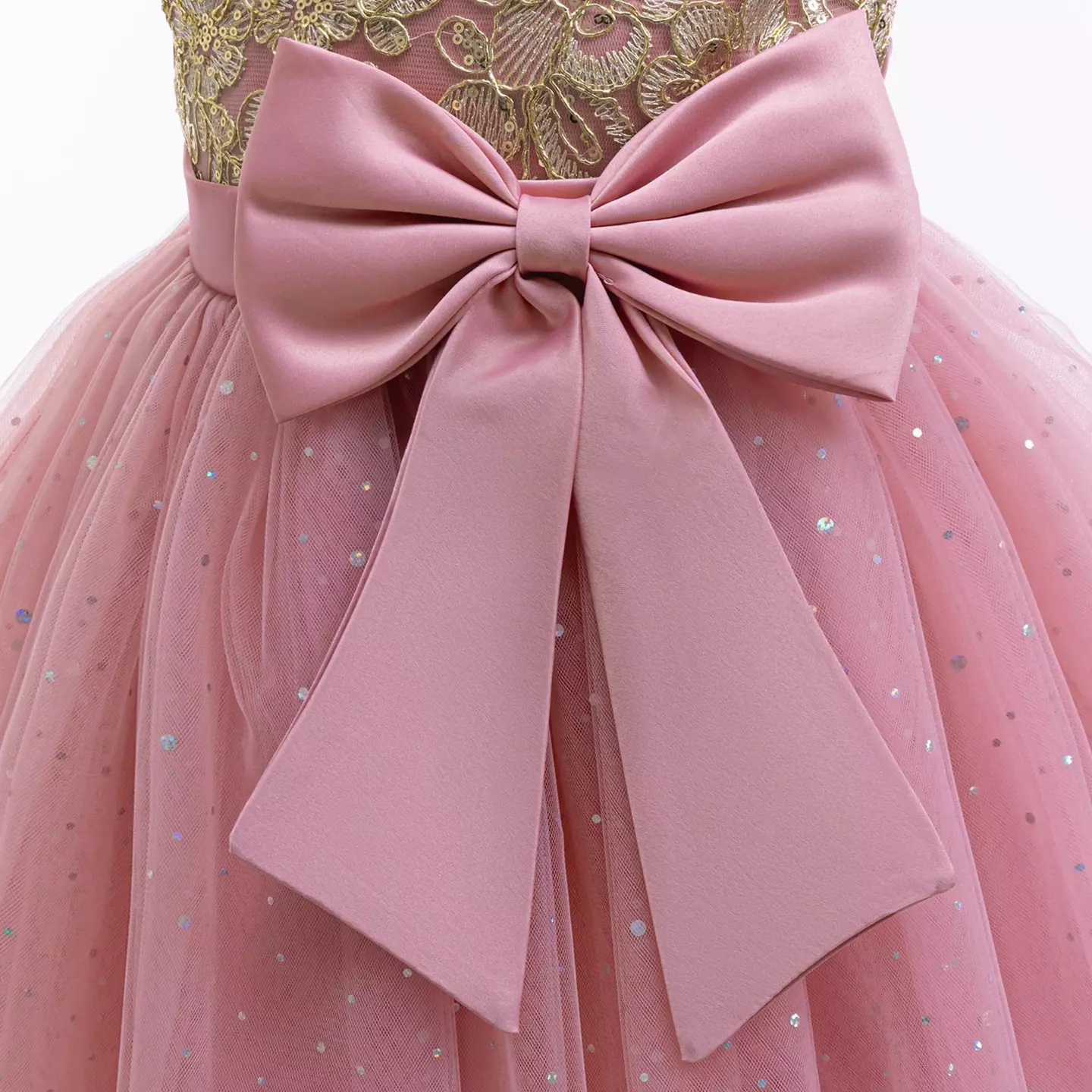 Halston Dusty Pink Sequin Lace Tulle Party Dress for Girls