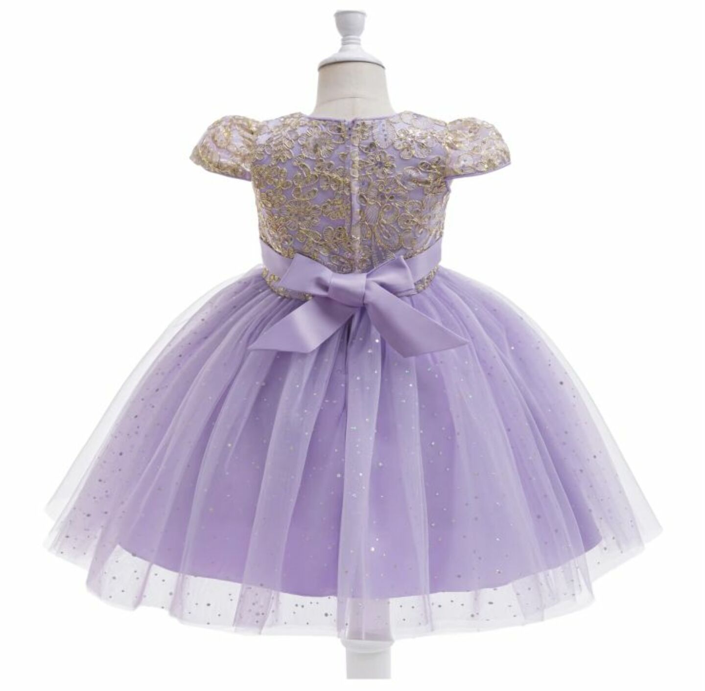 Halston Lavender Sequin Lace Tulle Party Dress for Girls