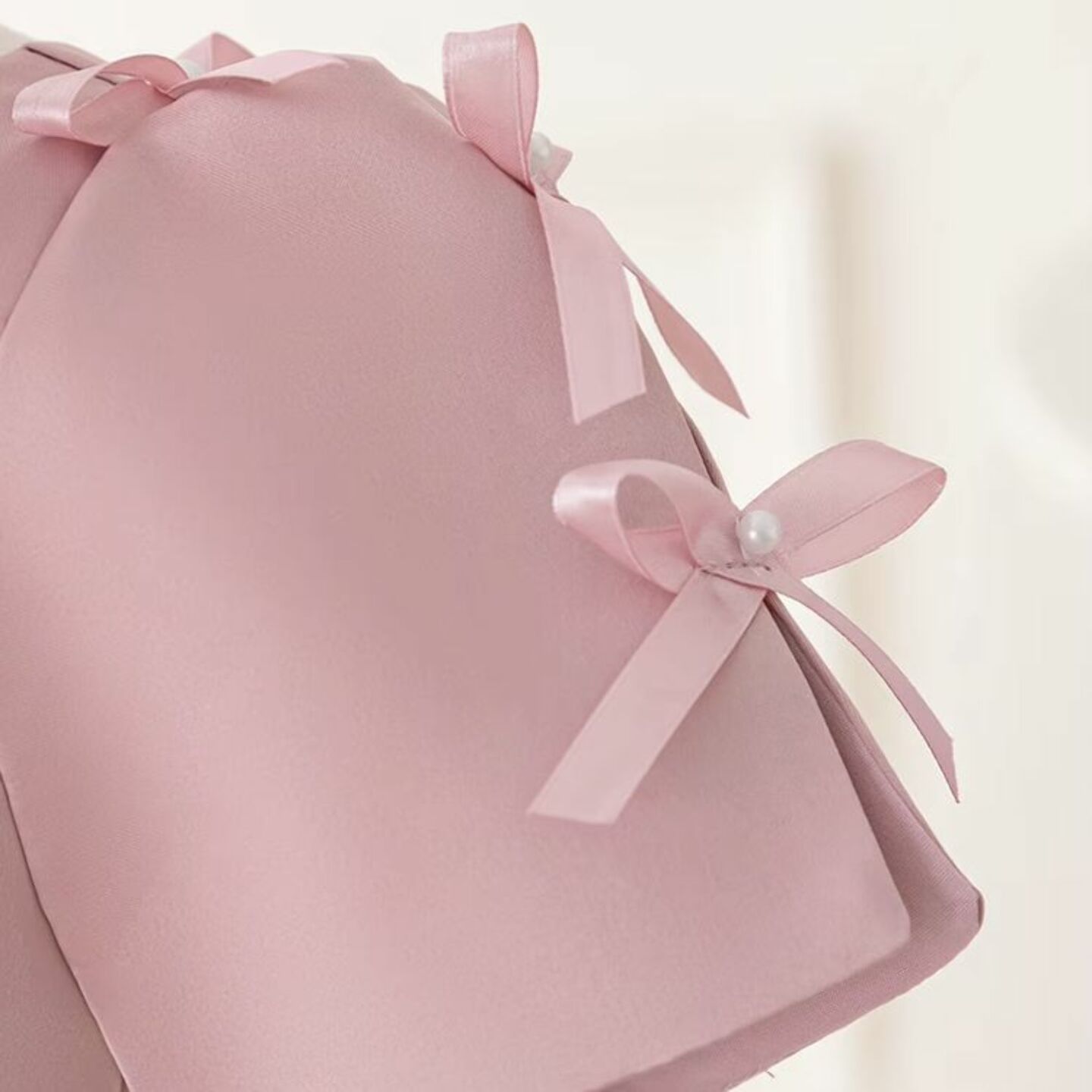 Bondi Dusty Pink Satin Bow Back Knee Length Dress for Girls